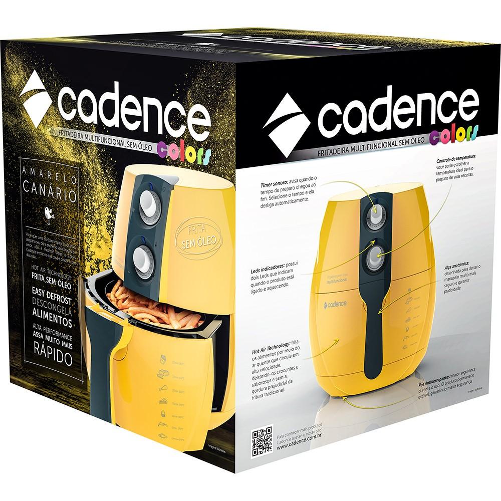 Fritadeira Air Fry Cadence Amarela FRT544 Fritadeira sem Óleo / Air