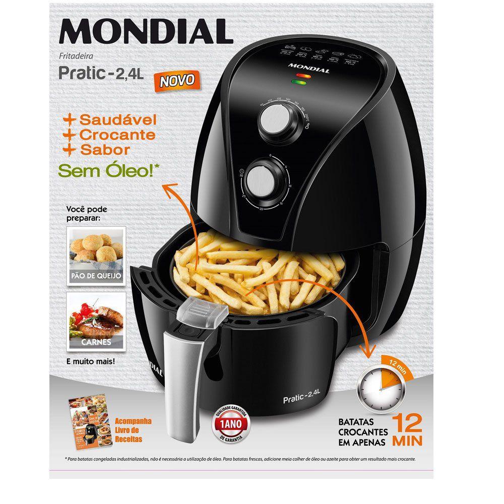 Fritadeira Air Fry Mondial 2.4L 1270w Fritadeira Elétrica e