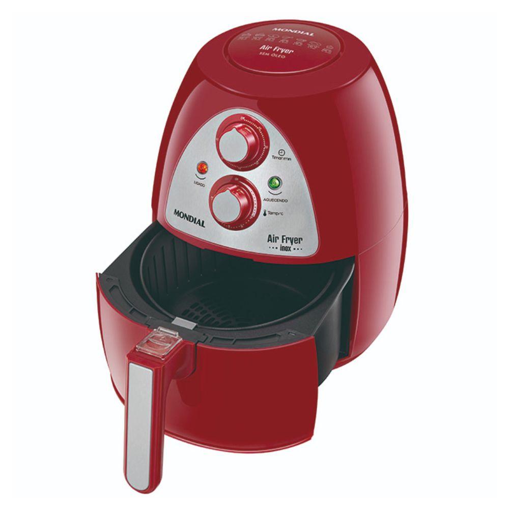 Fritadeira Air Fryer Mondial Inox Red Premium AF14 Vermelho