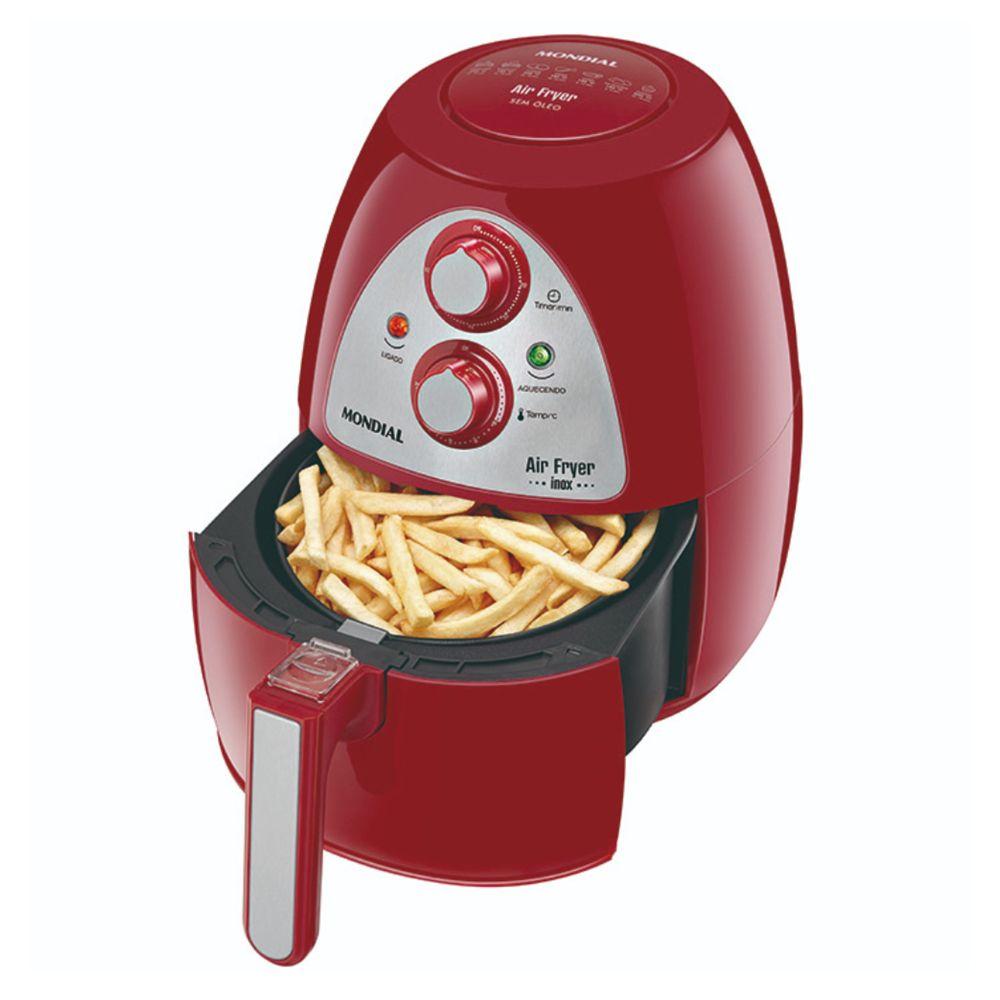 Fritadeira Air Fryer Mondial Inox Red Premium AF14 Vermelho