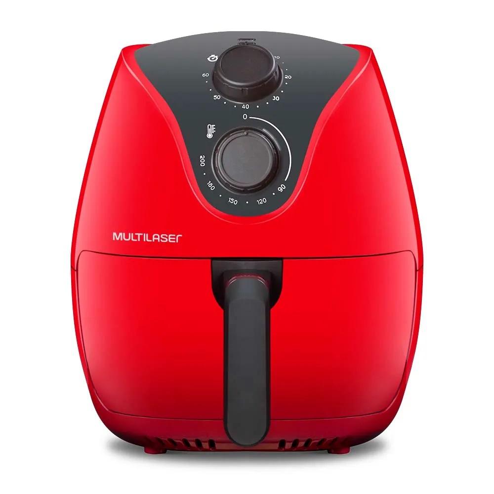 Fritadeira Airfryer 110v 220v 4 Litros Vermelha Sem Óleo Multilaser