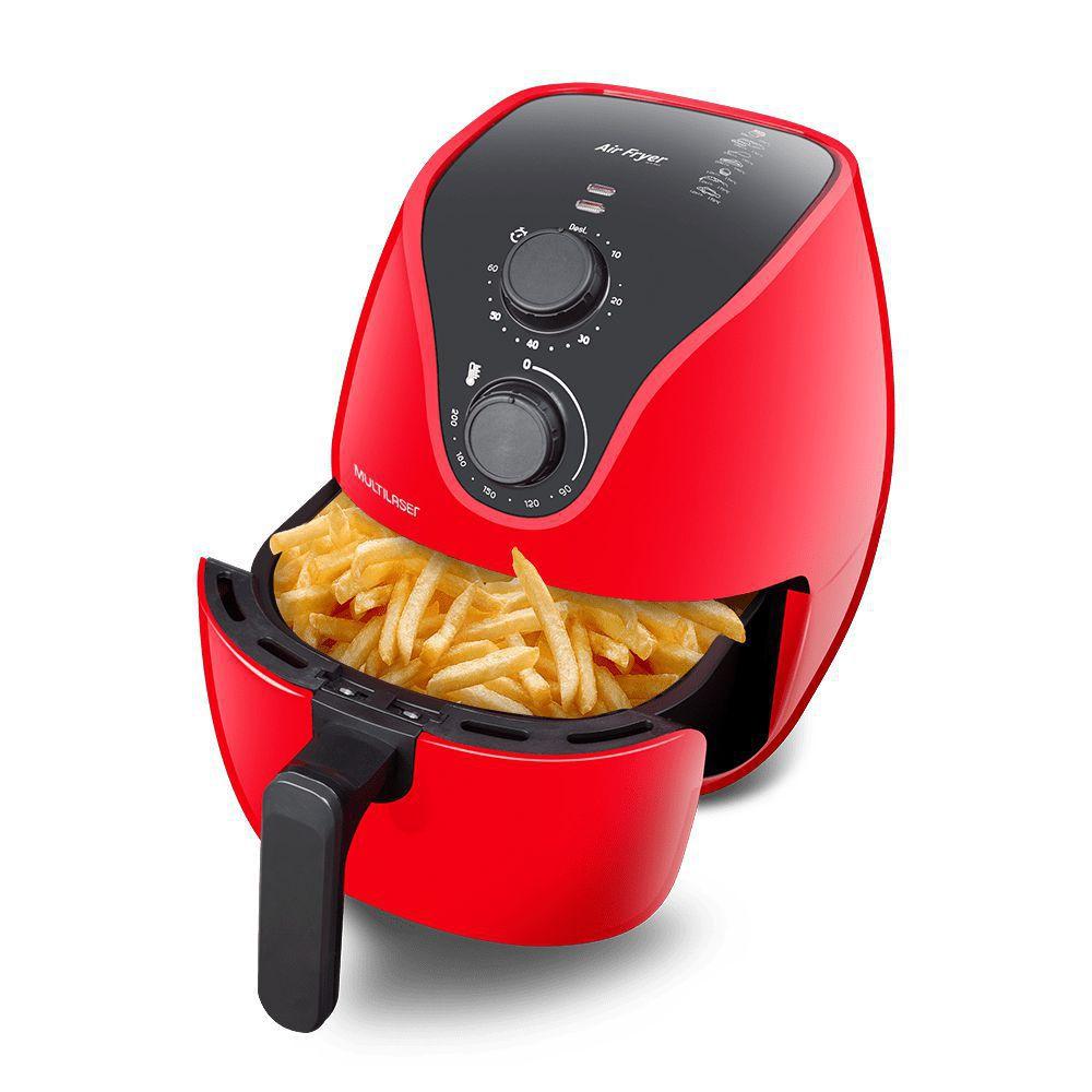 Fritadeira Elétrica Air Fryer 4 Litros Multilaser 220V Vermelha - CE084