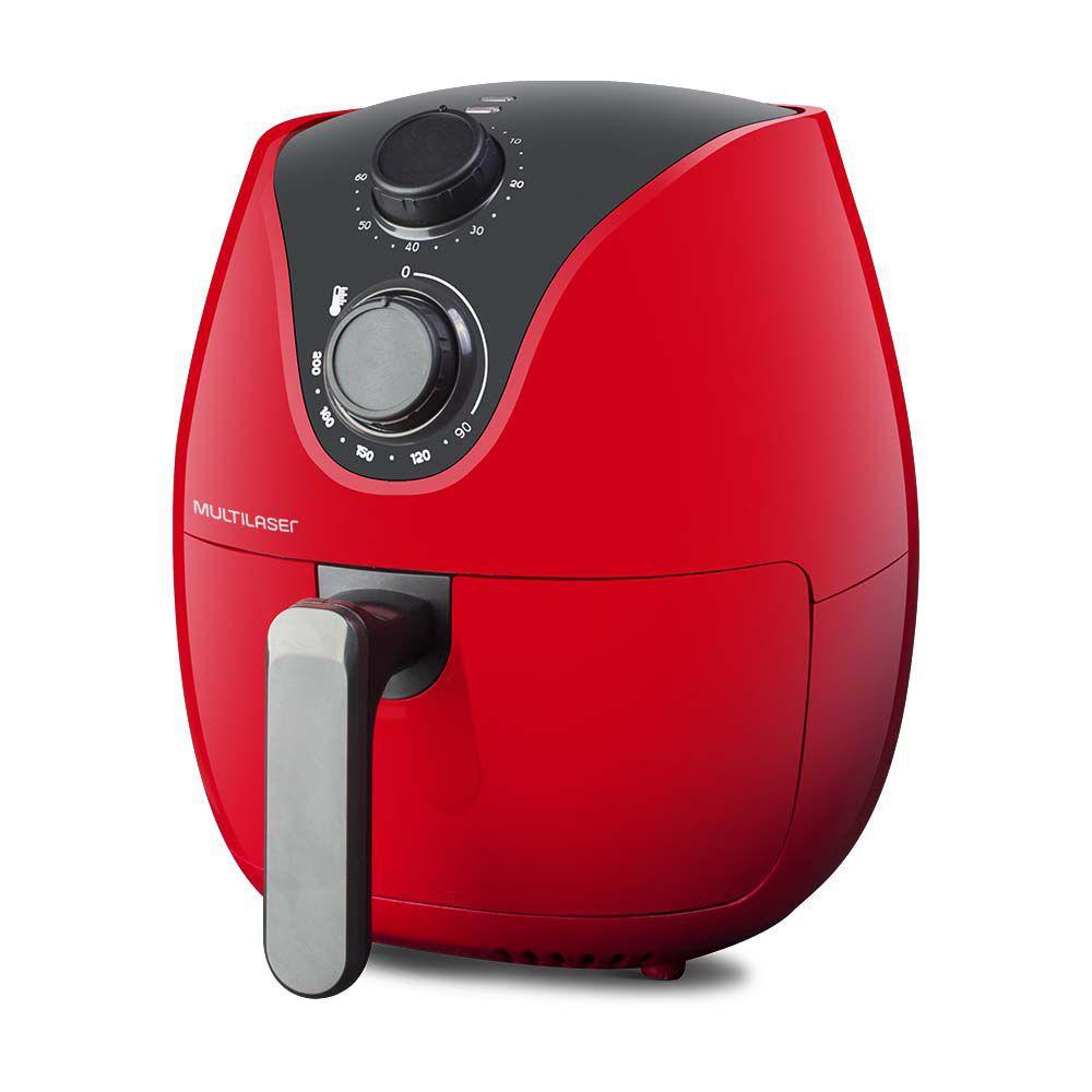 Fritadeira Elétrica Air Fryer 4L 1500W Multilaser Vermelha - 127v