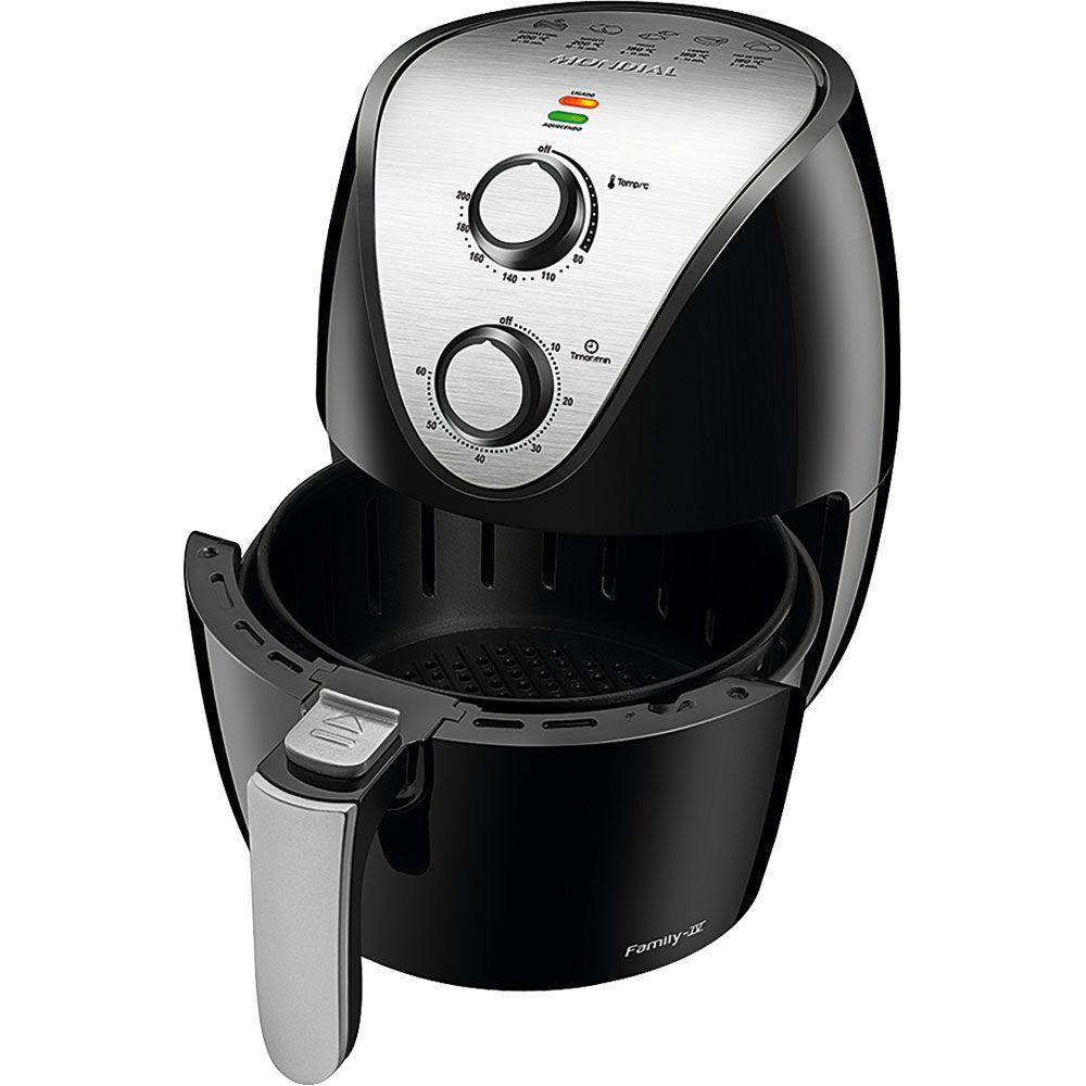 Fritadeira Elétrica Air Fryer Mondial Family IV 3,5L AF30 Preta e