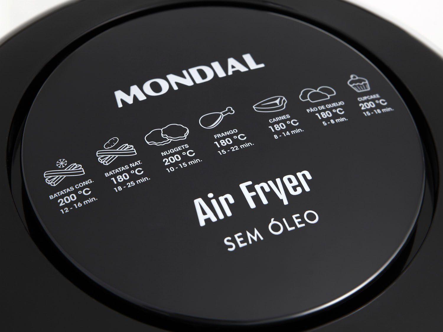 Fritadeira Elétrica Air Fryer/Sem Óleo Mondial AF05 3,2L Timer