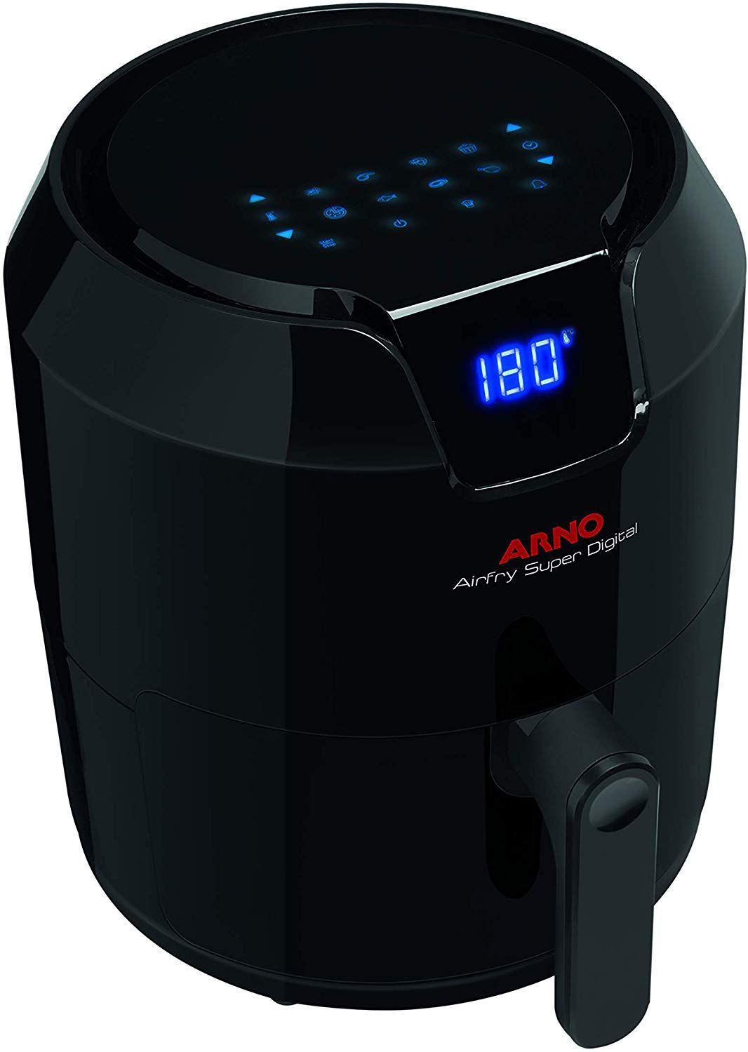 Fritadeira elétrica airfry super digital arno 1400w preta gfry 127v arno Fritadeira sem Óleo