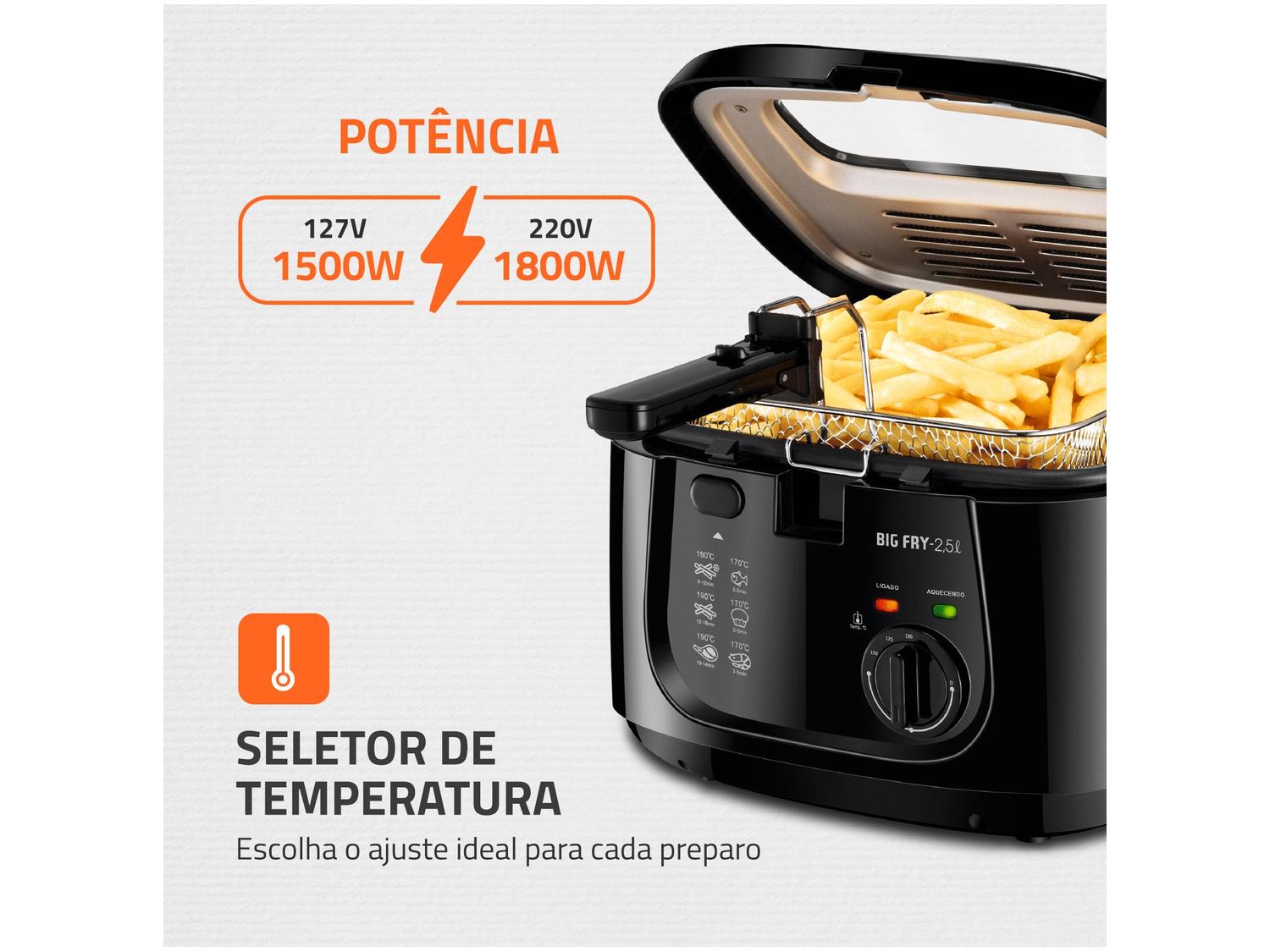 Fritadeira Elétrica com Óleo Mondial Big Fry FT-07