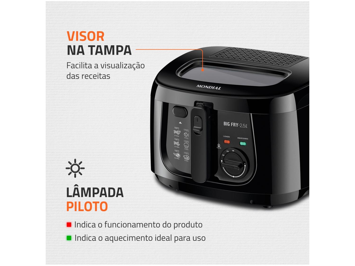 Fritadeira Elétrica com Óleo Mondial Big Fry FT-07