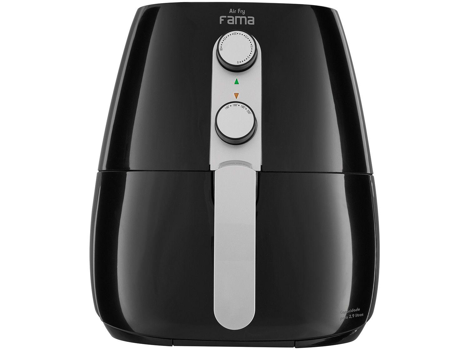 Fritadeira Elétrica Sem Óleo/Air Fryer Fama Air Fry Preta 2,9L com