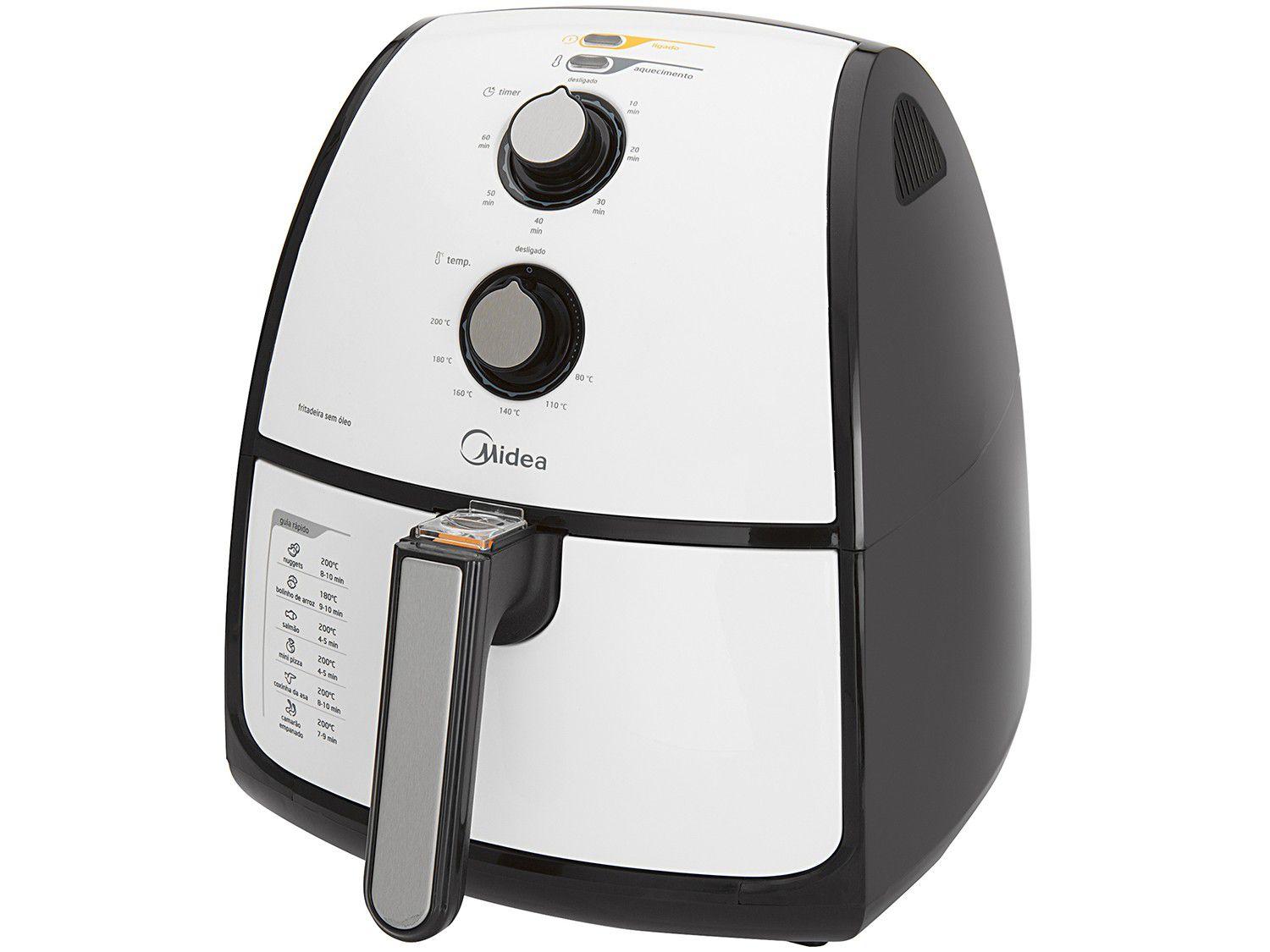 Fritadeira Elétrica Sem Óleo/Air Fryer Midea Liva Branca e Preta 4L