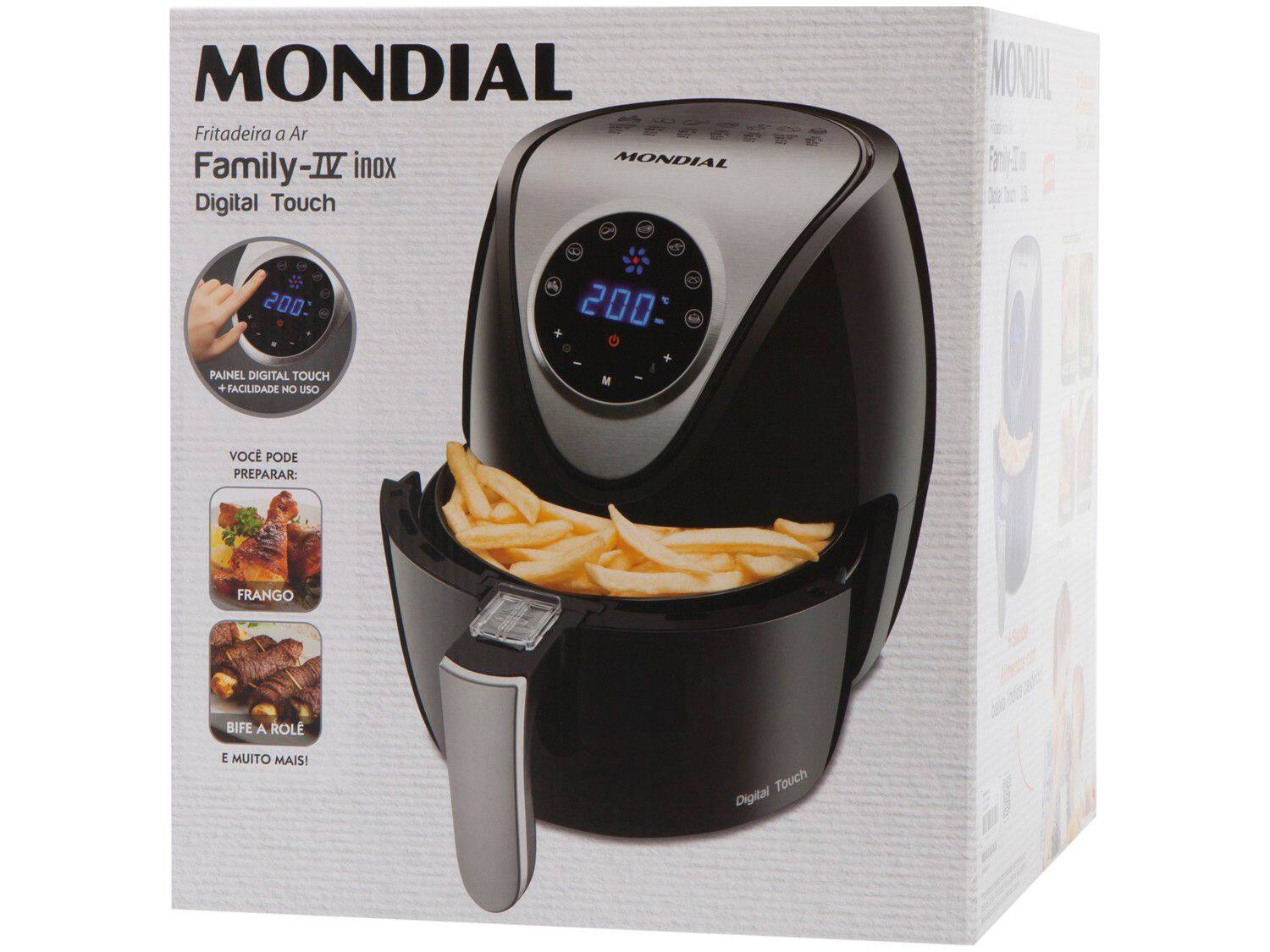 Fritadeira Elétrica sem Óleo/Air Fryer Mondial AF30DI Preto 3,6L
