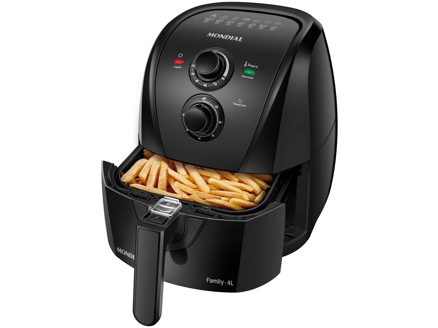 Fritadeira Elétrica sem Óleo/Air Fryer Mondial AFN40BF Preta com Timer
