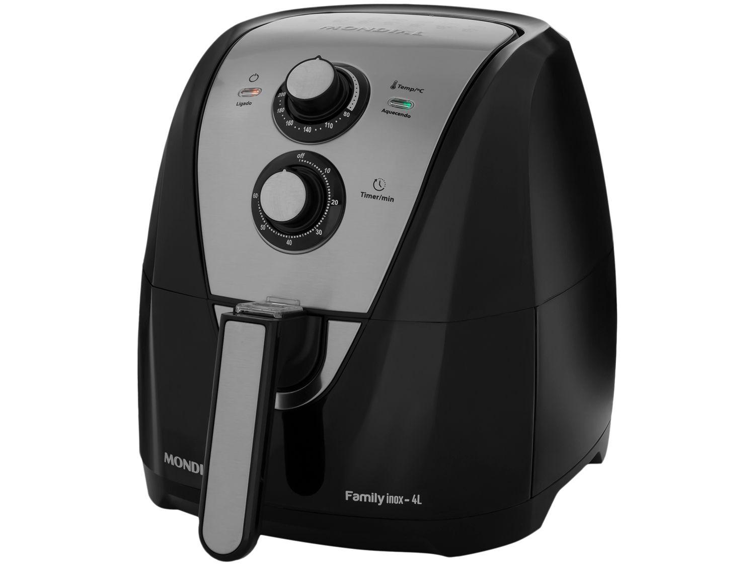 Fritadeira Elétrica sem Óleo/Air Fryer Mondial AFN-40-FB Preta 4L com Timer