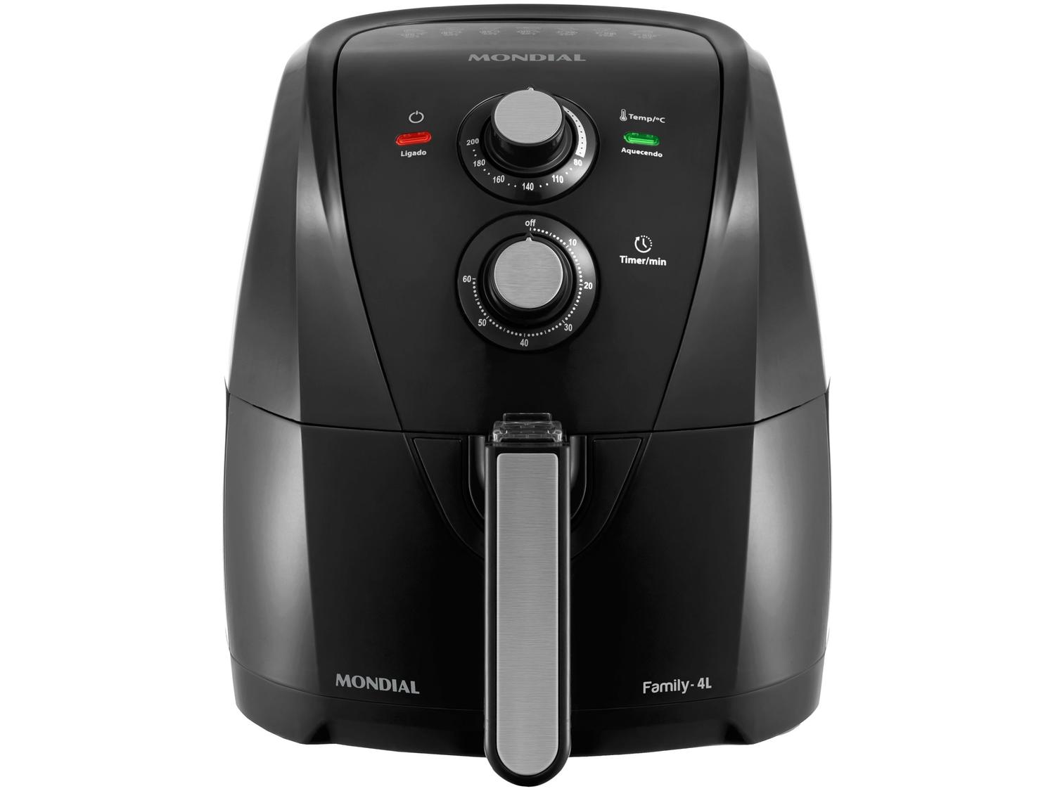 Fritadeira Elétrica sem Óleo/Air Fryer Mondial AFN-40-FB Preta 4L com Timer