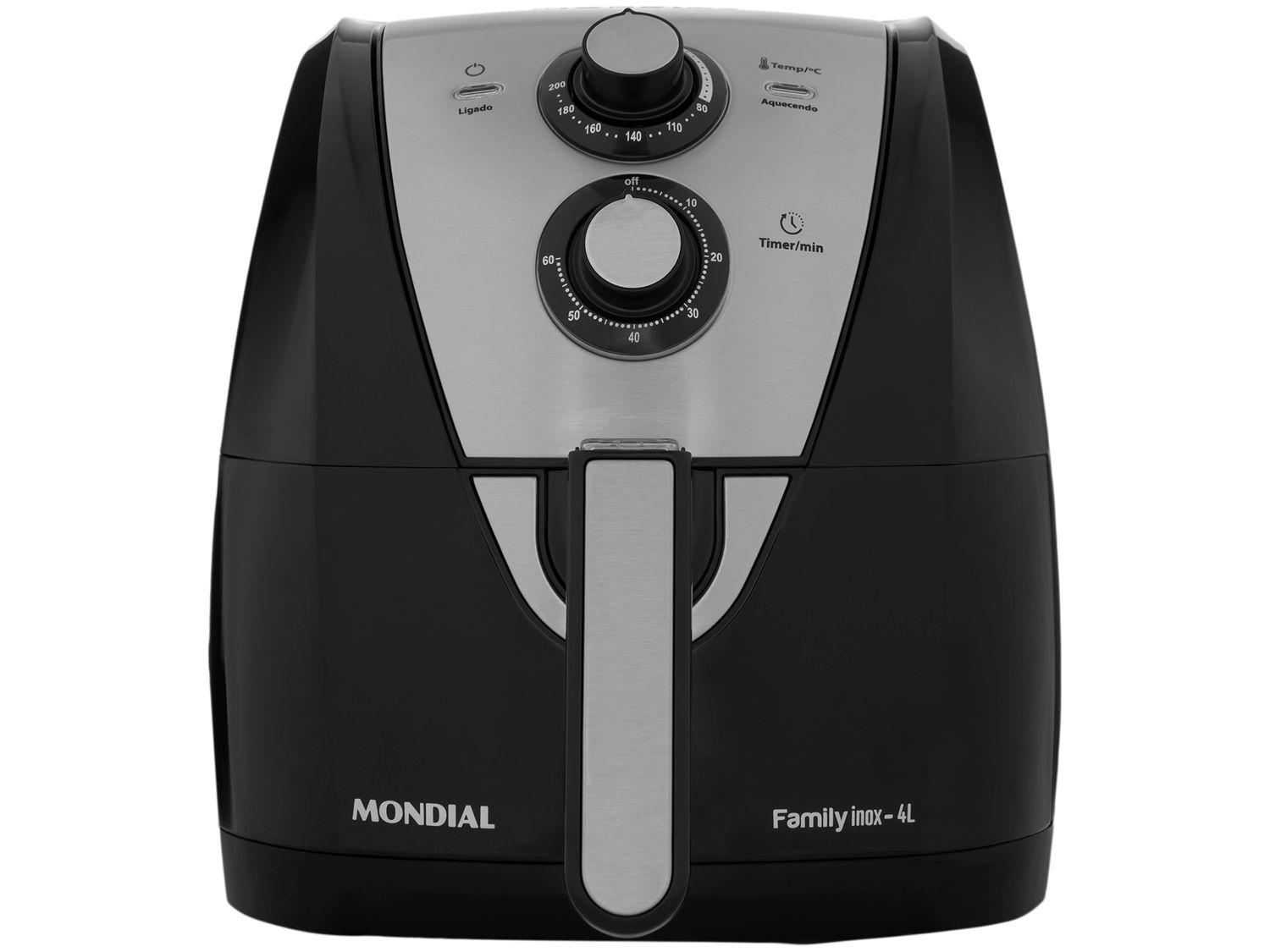 Fritadeira Elétrica sem Óleo/Air Fryer Mondial AFN-40-FB Preta 4L com Timer