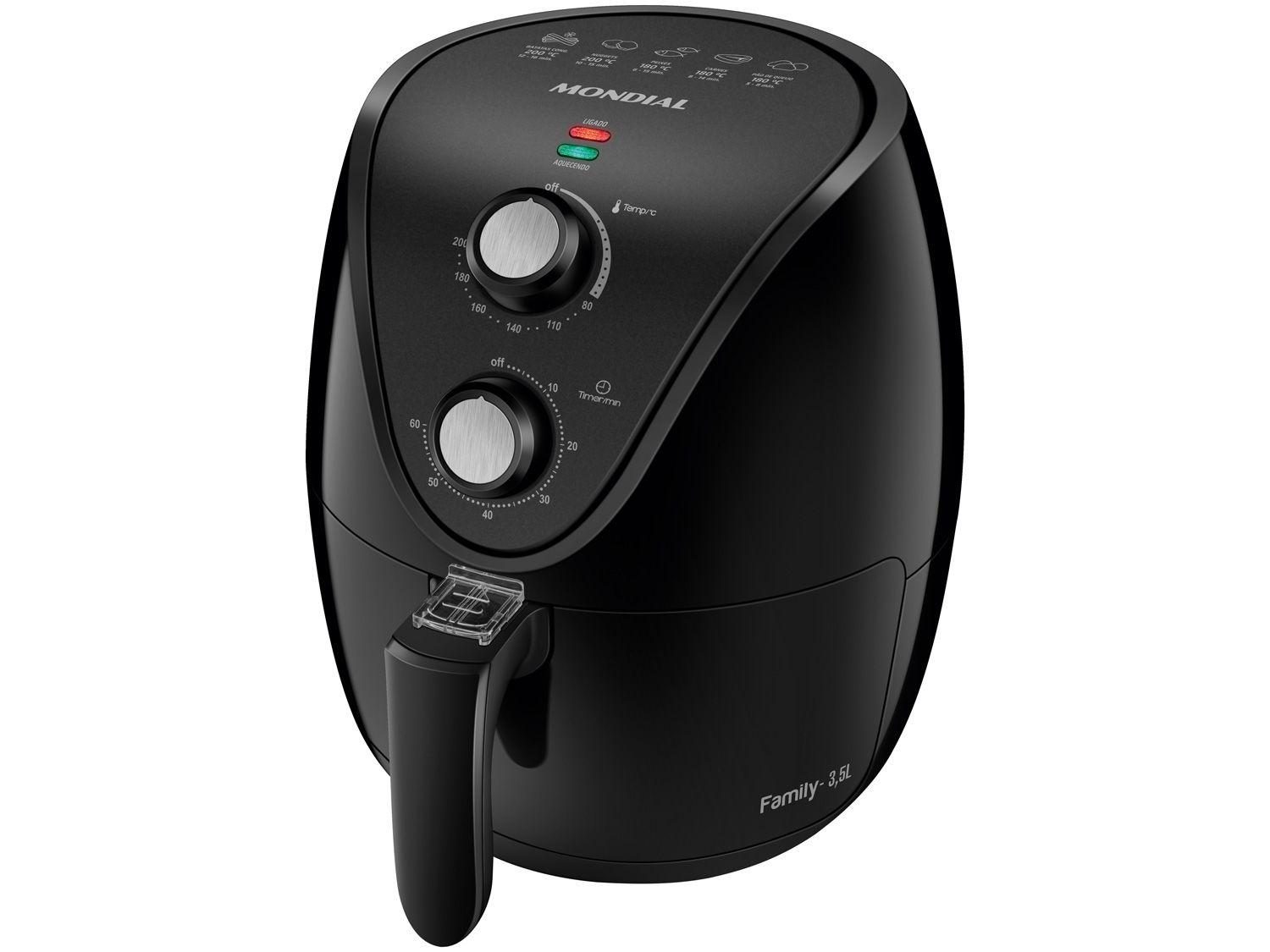 Fritadeira Elétrica sem Óleo/Air Fryer Mondial Family AF35BF Preta 3