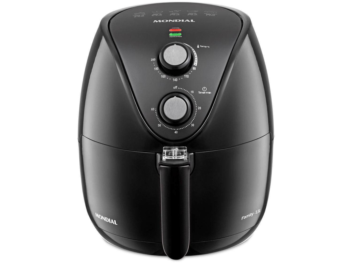 Fritadeira Elétrica sem Óleo/Air Fryer Mondial Family AF35BF Preta 3