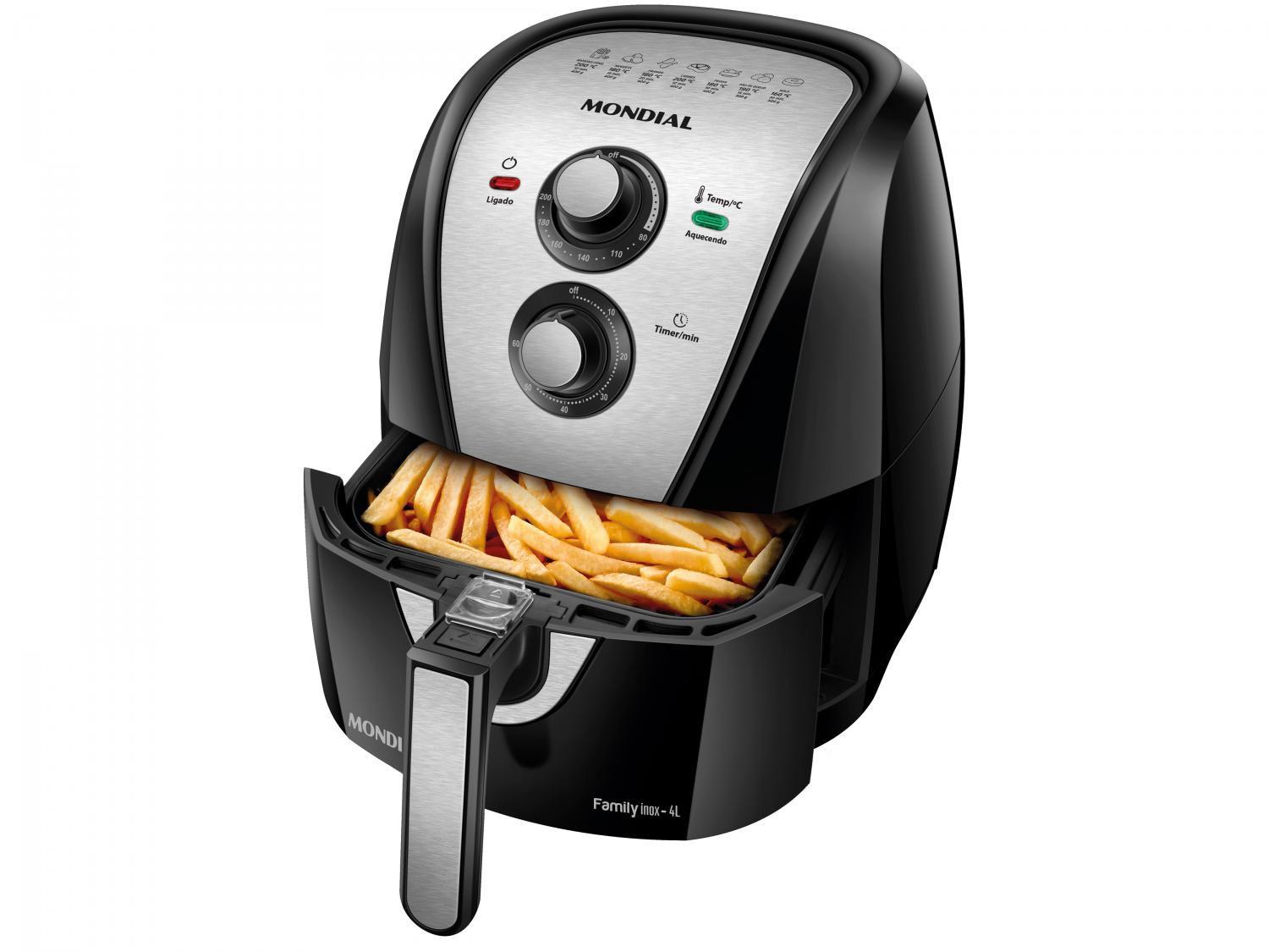 Fritadeira Elétrica sem Óleo/Air Fryer Mondial Family AFN40BI Preto