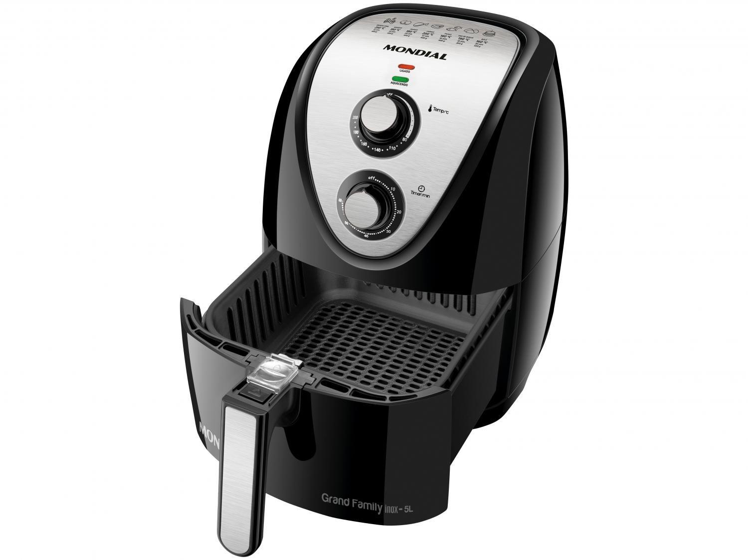 Fritadeira Elétrica sem Óleo/Air Fryer Mondial Grand Family Inox AFN