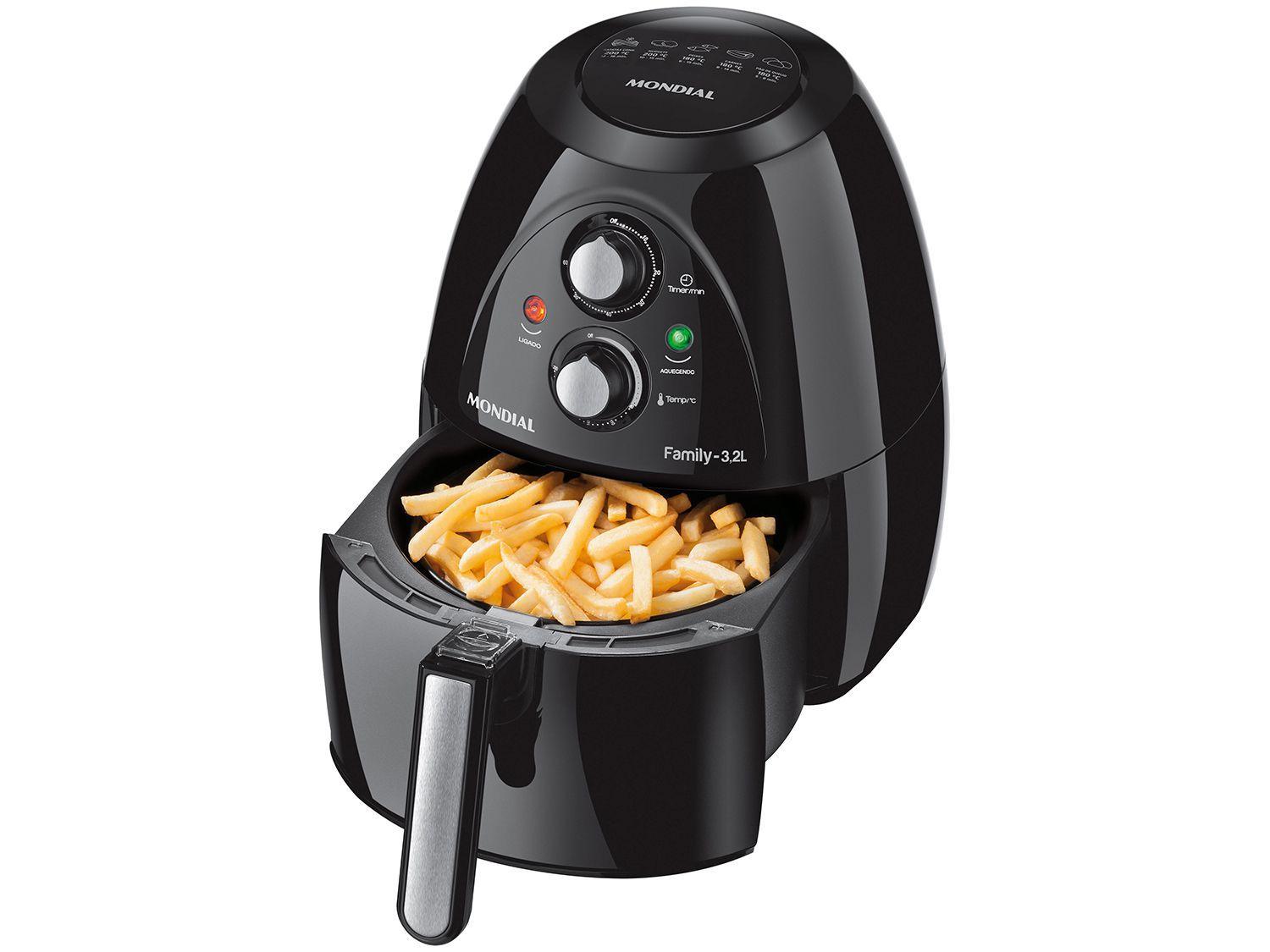 Fritadeira Elétrica Sem Óleo/Air Fryer Mondial NAF05 Preta 3,2L com