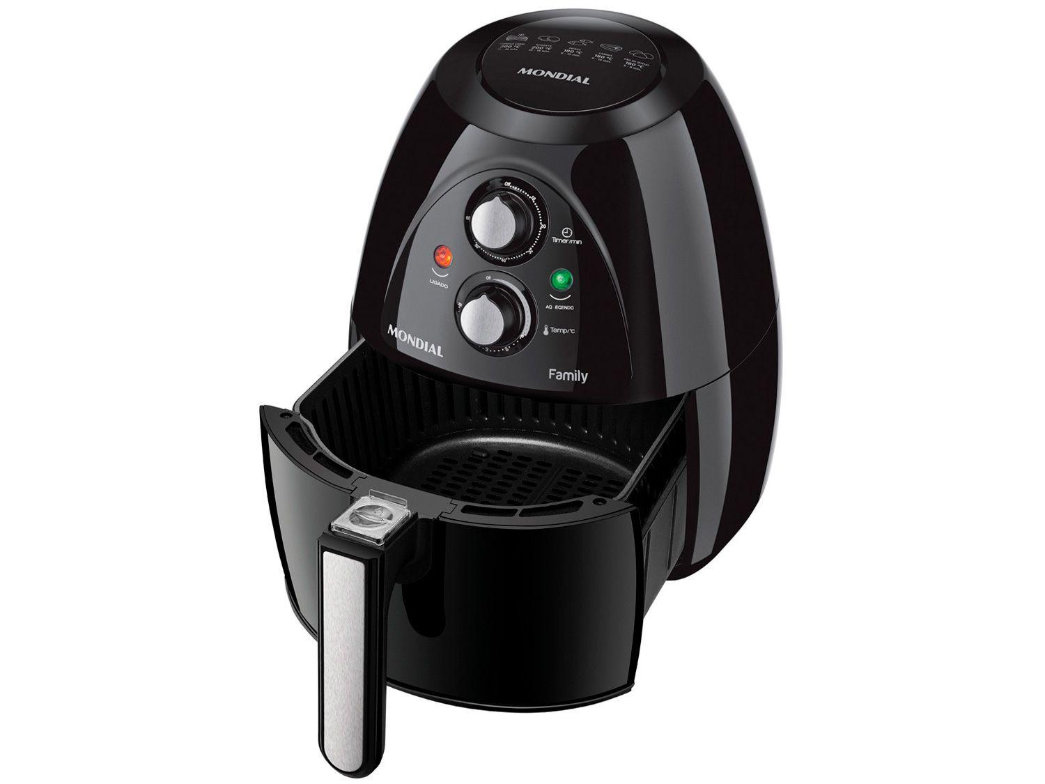 Fritadeira Elétrica Sem Óleo/Air Fryer Mondial NAF05 Preta 3,2L com