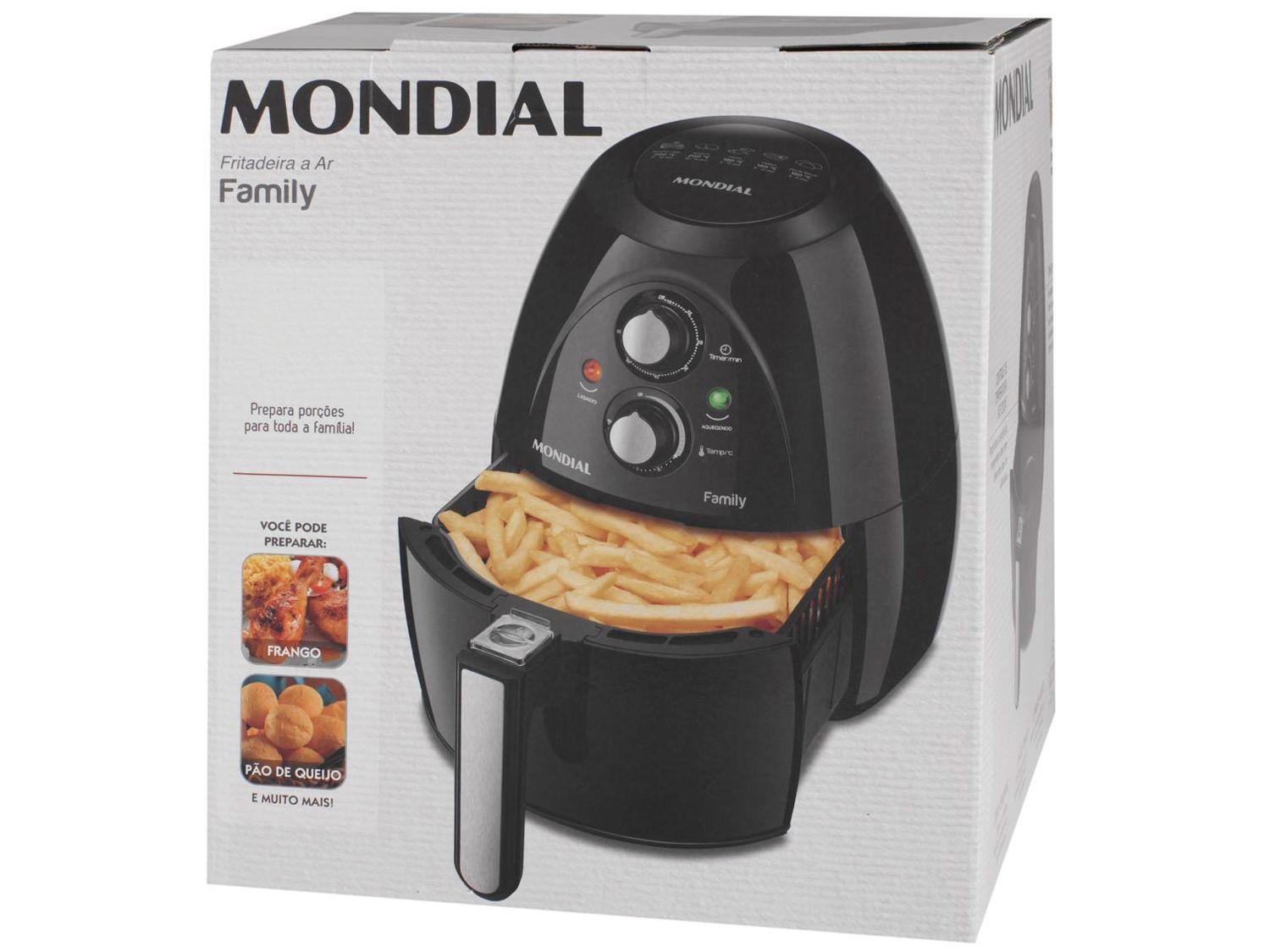Fritadeira Elétrica Sem Óleo/Air Fryer Mondial NAF05 Preta 4L com