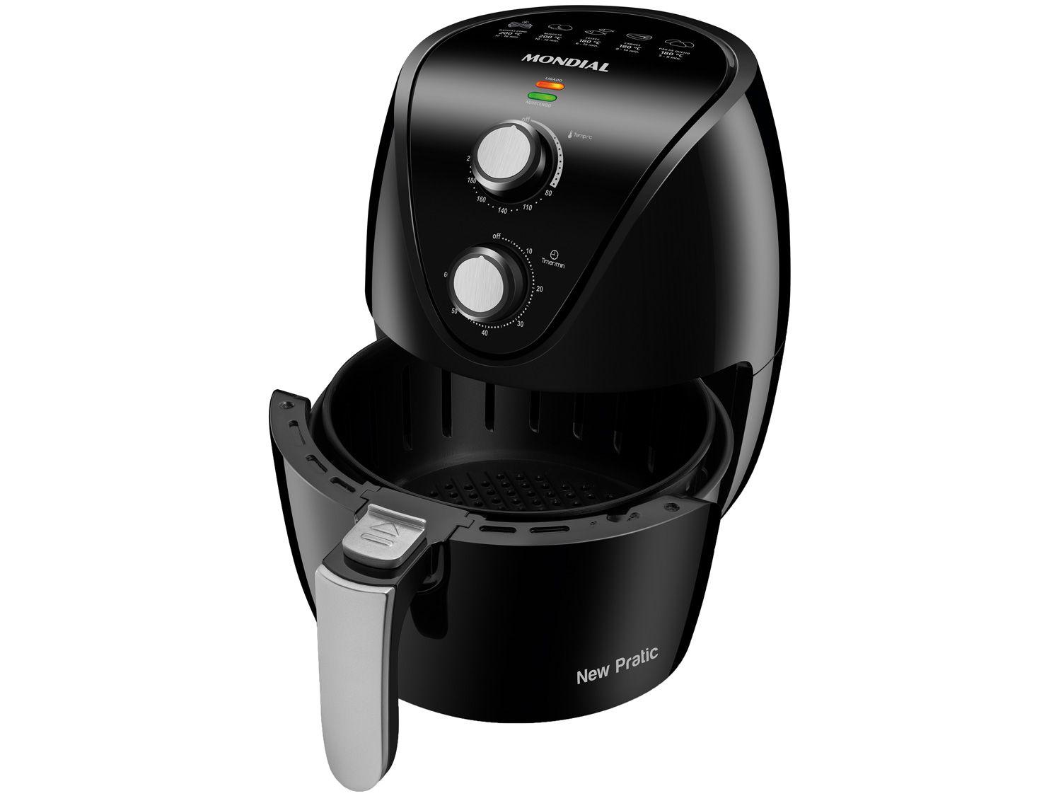 Fritadeira Elétrica sem Óleo/Air Fryer Mondial New Pratic AF31 Preto