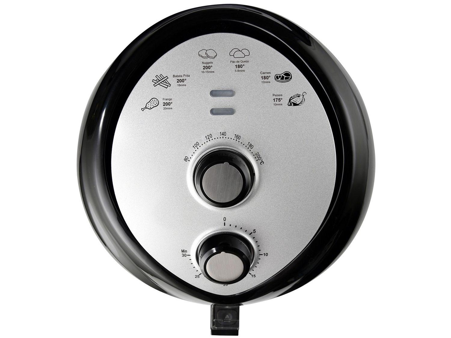 Fritadeira Elétrica sem Óleo/Air Fryer Nell Fit Preto 3,2L com Timer Fritadeira Elétrica e