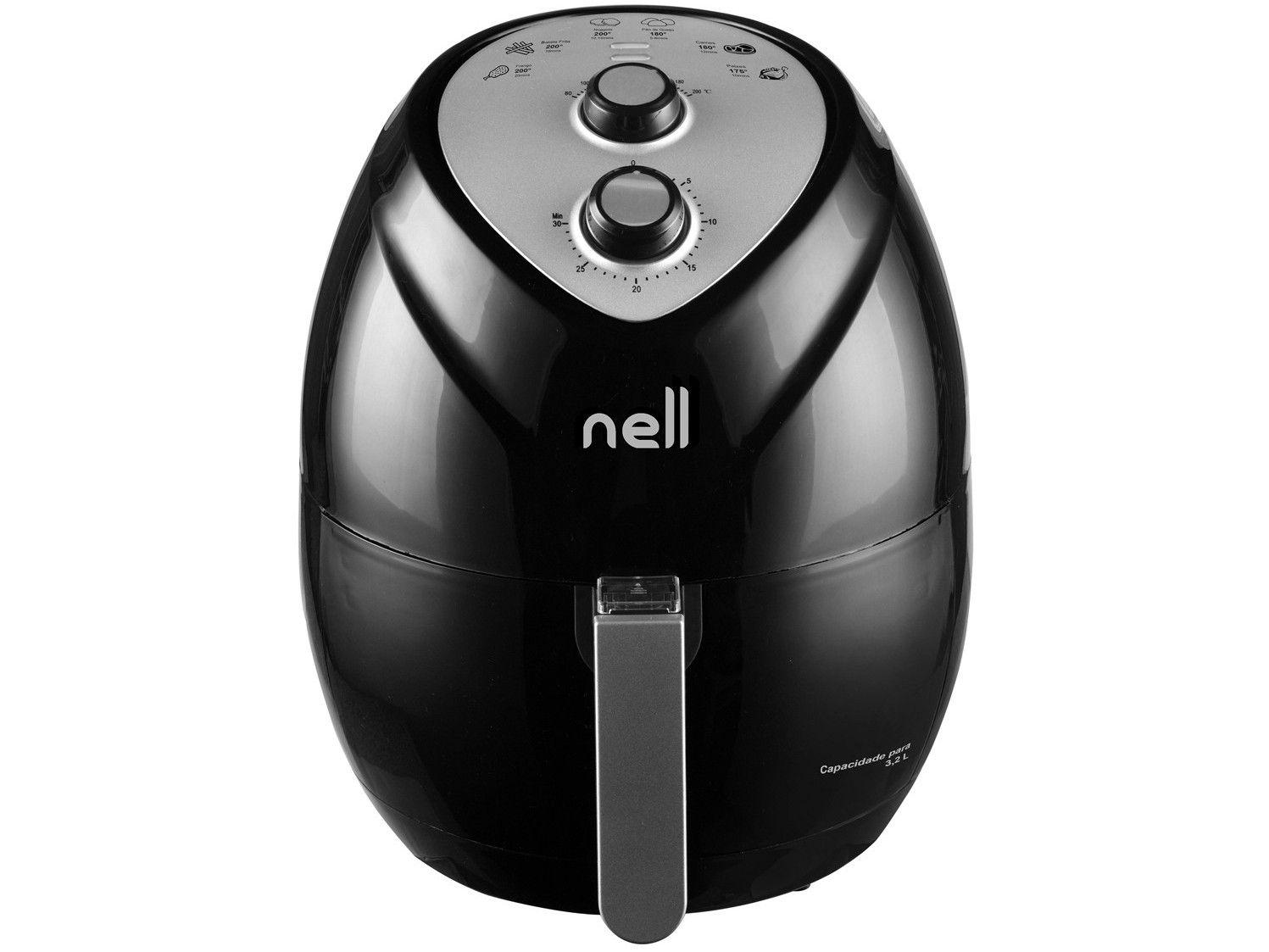 Fritadeira Elétrica sem Óleo/Air Fryer Nell Fit Preto 3,2L com Timer
