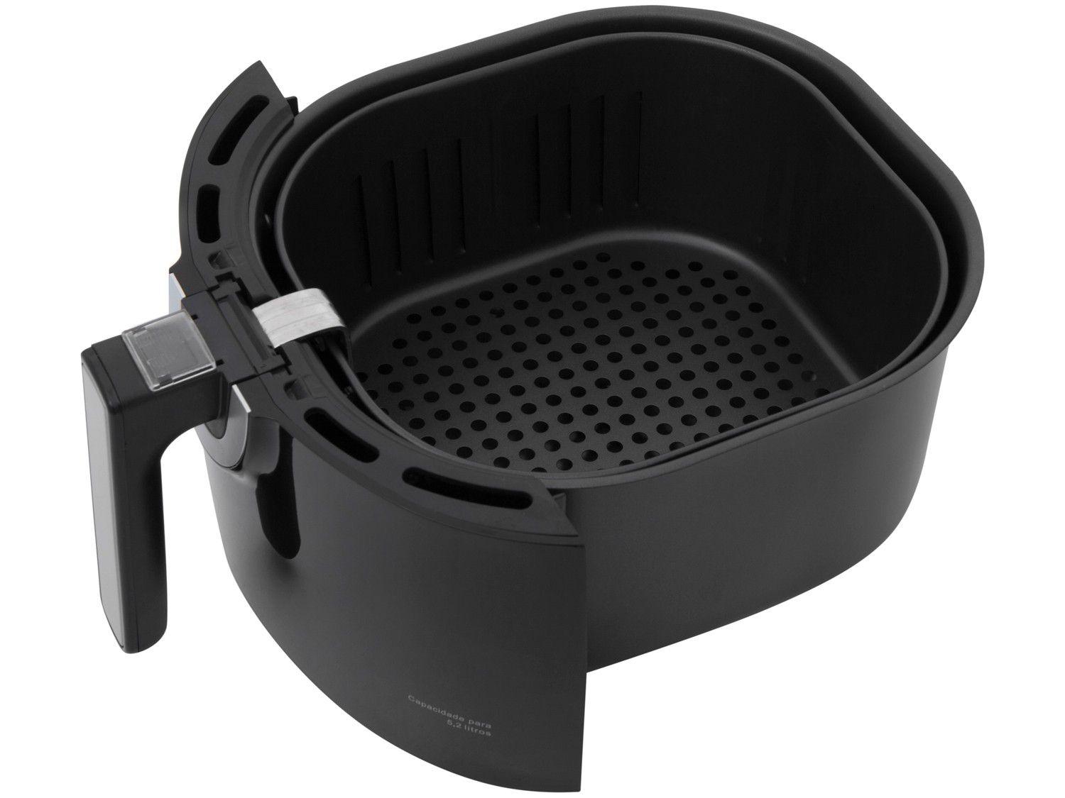 Fritadeira Elétrica sem Óleo/Air Fryer Nell Grand Família Preto 5L Fritadeira sem Óleo / Air