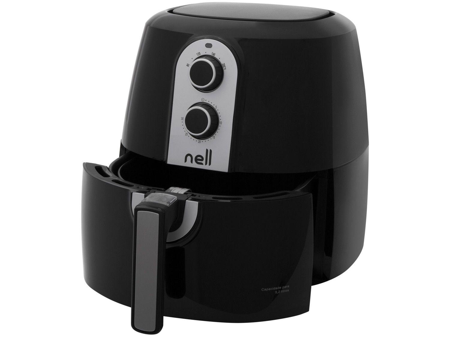 Fritadeira Elétrica sem Óleo/Air Fryer Nell Grand Família Preto 5L Fritadeira Elétrica e