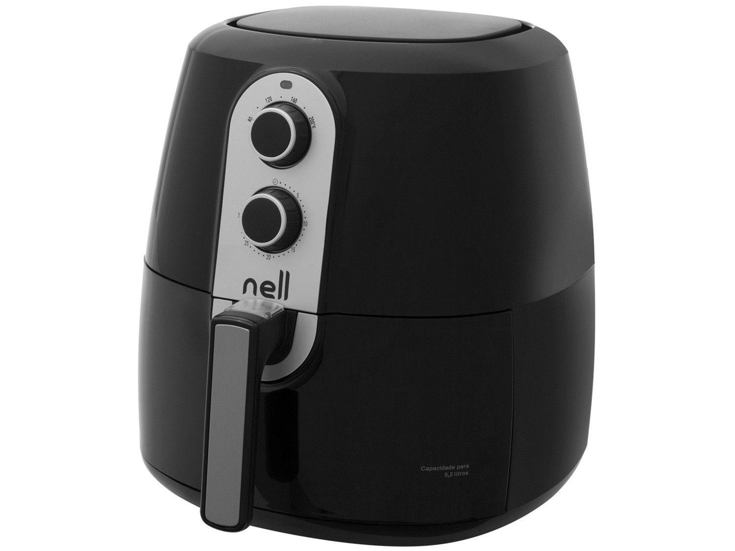 Fritadeira Elétrica sem Óleo/Air Fryer Nell Grand Família Preto 5L Fritadeira Elétrica e
