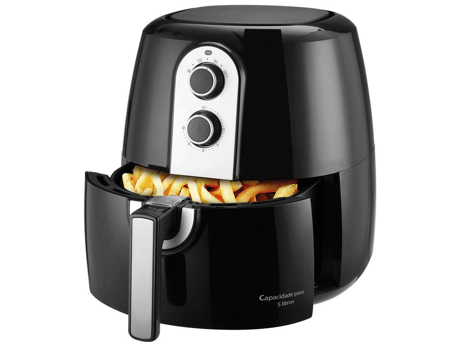 Fritadeira Elétrica sem Óleo/Air Fryer Nell MAF520 Preto 5L Fritadeira sem Óleo / Air Fryer