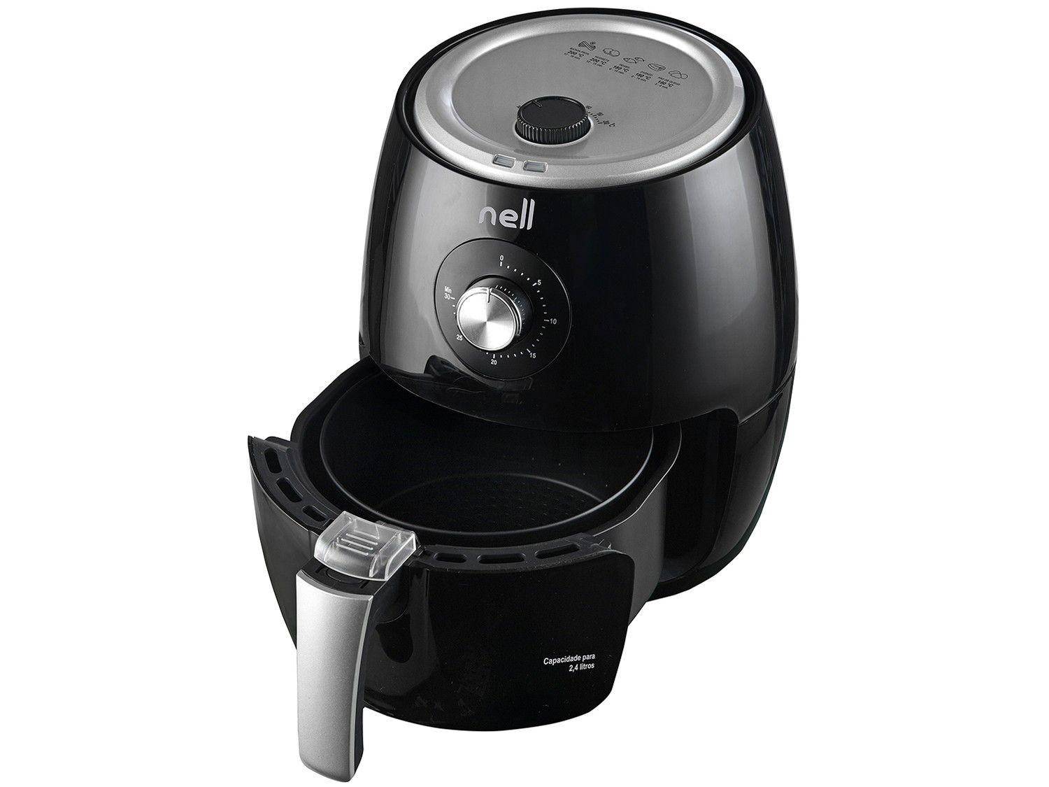 Fritadeira Elétrica sem Óleo/Air Fryer Nell Smart Preta 2,4L com