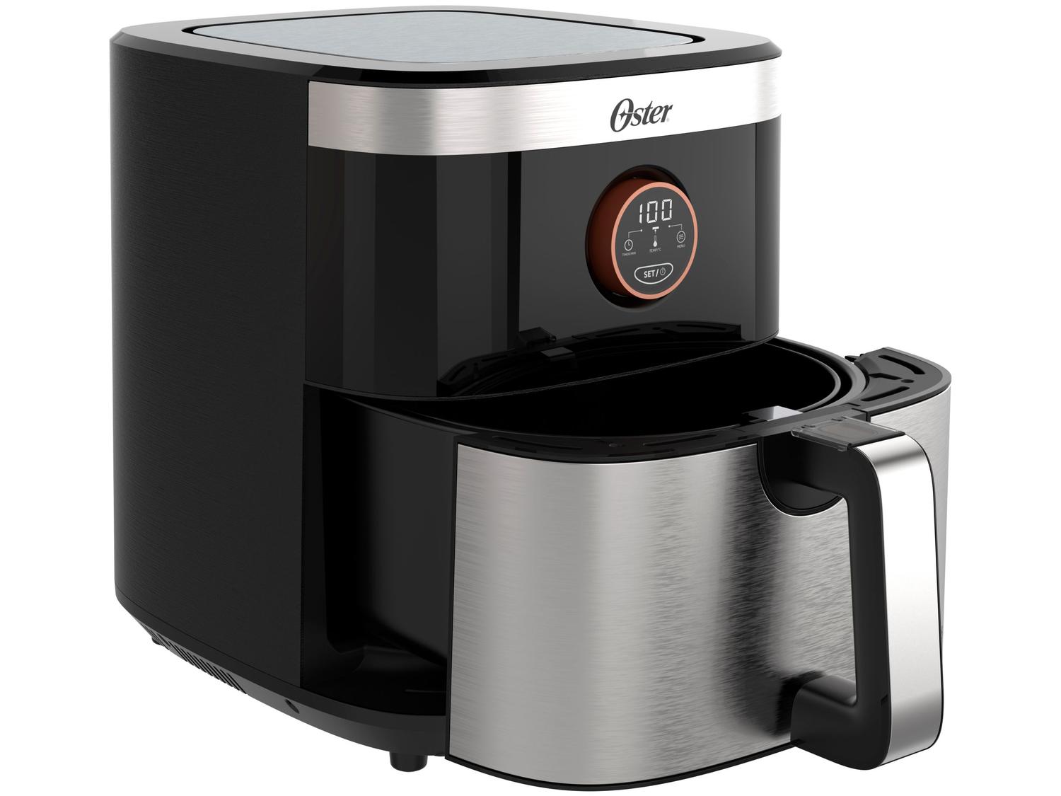 Fritadeira Elétrica sem Óleo/Air Fryer Oster Black Inox com Timer