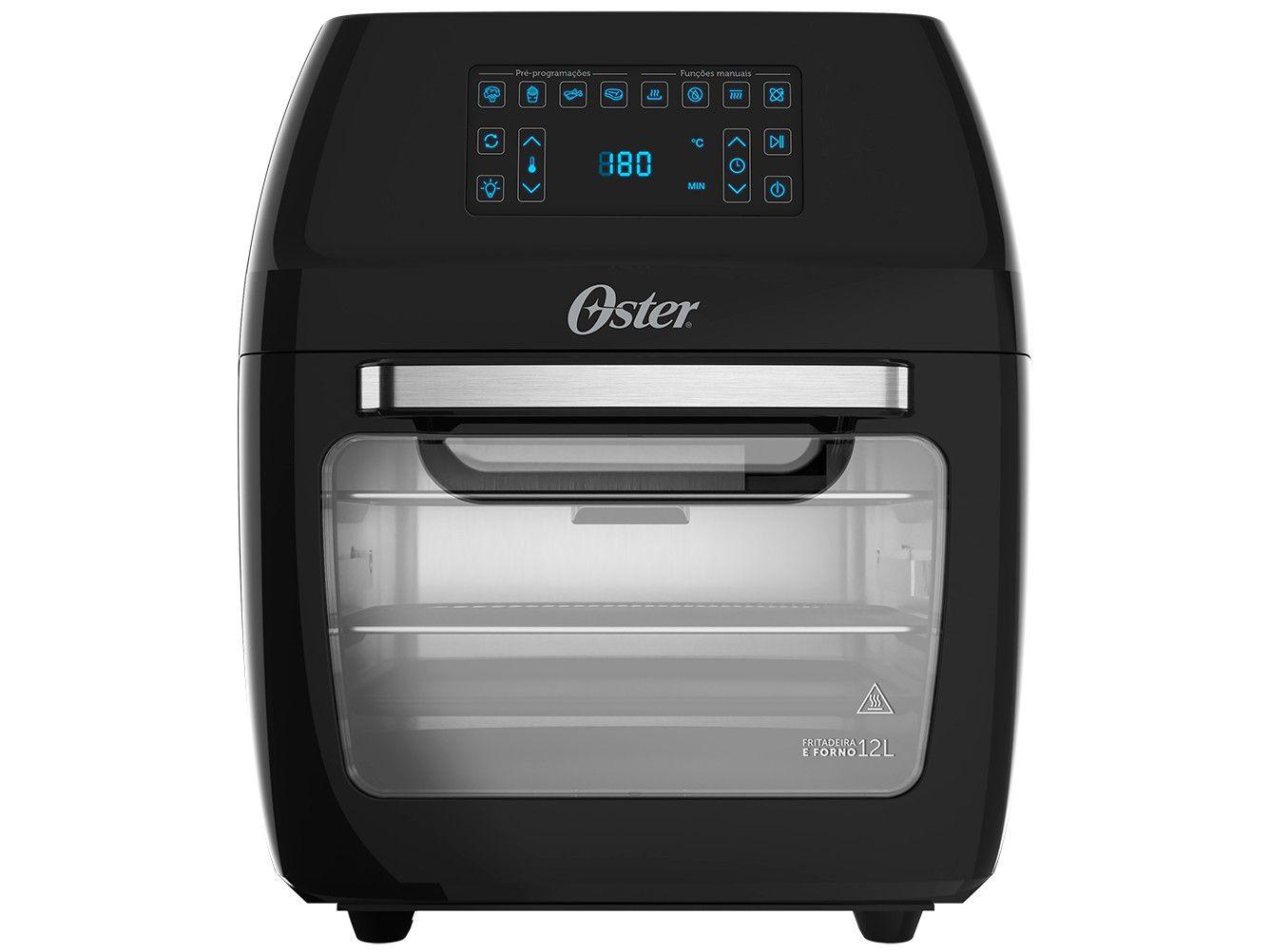 Fritadeira Elétrica sem Óleo/Air Fryer Oster Oven Preta com Forno