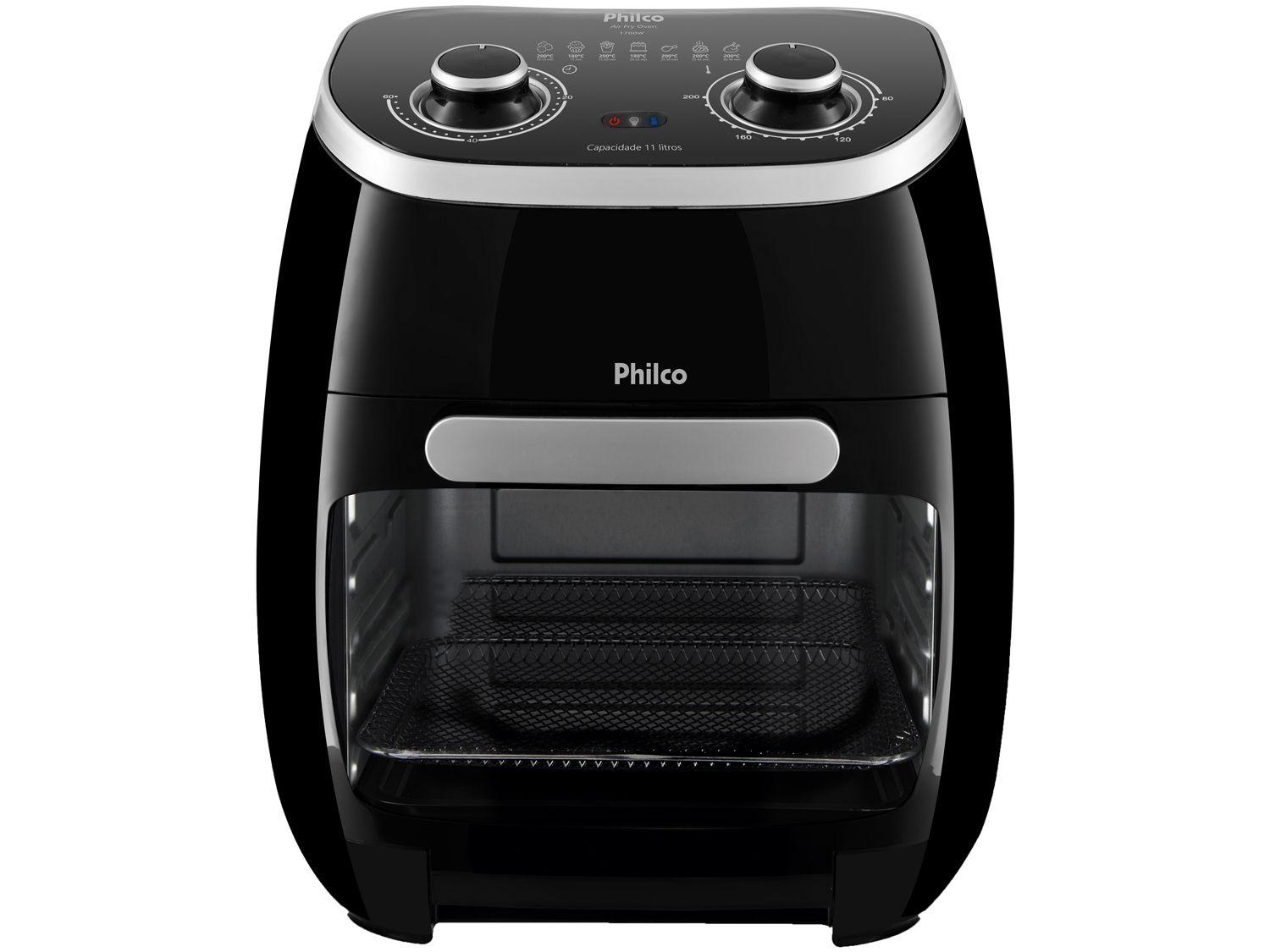 Fritadeira Elétrica sem Óleo/Air Fryer Philco 2 em 1 Air Fry e Forno Oven PFR2000P Preto 11L