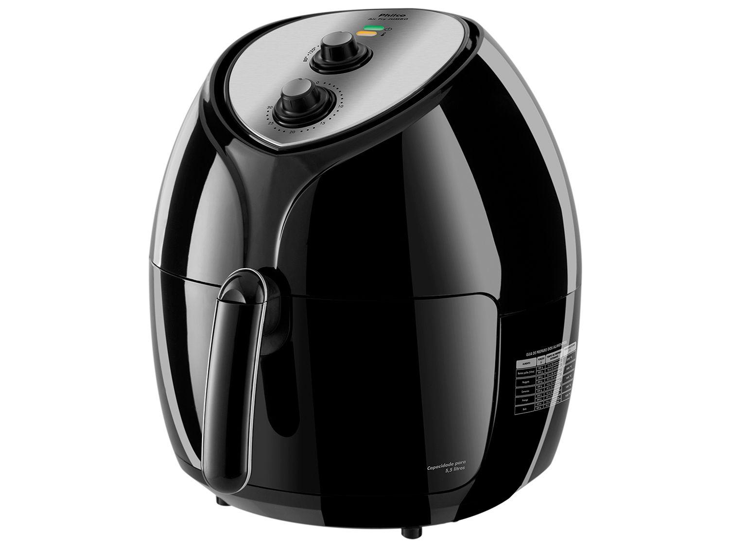 Fritadeira Elétrica Sem Óleo/Air Fryer Philco Air Fry Jumbo Preta 5
