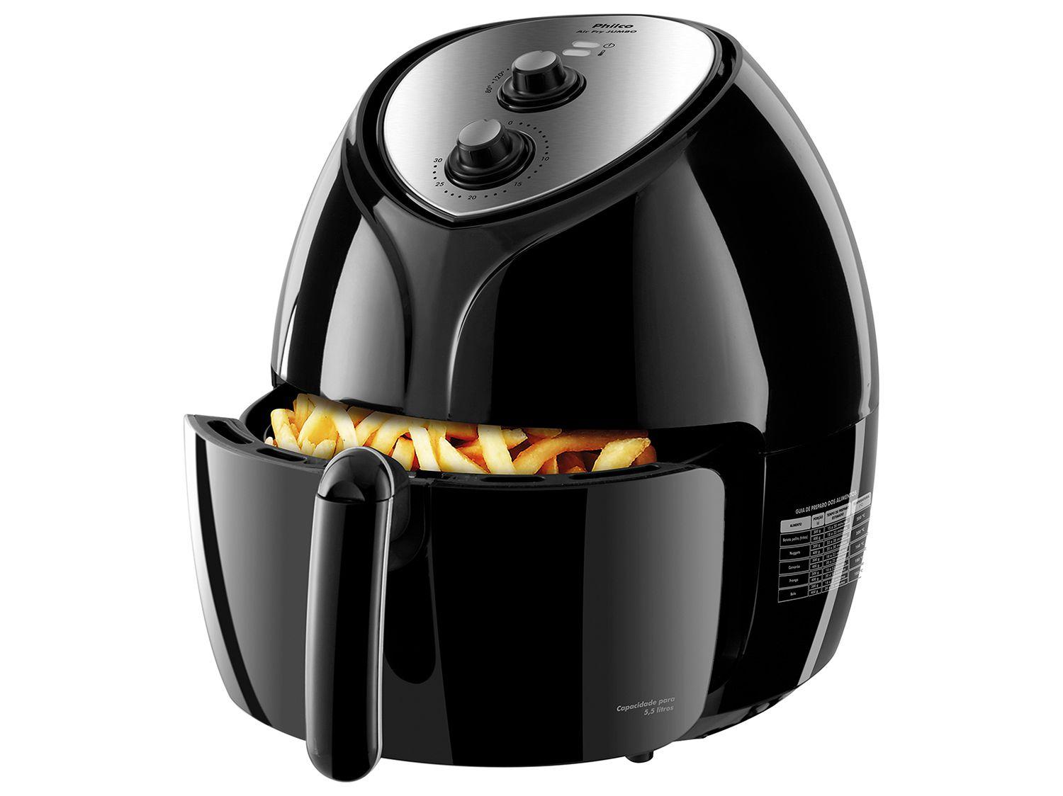 Fritadeira Elétrica Sem Óleo/Air Fryer Philco Air Fry Jumbo Preta 5