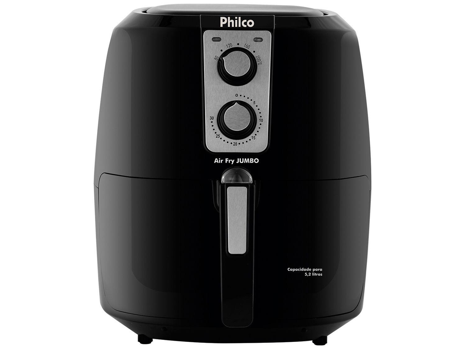 Fritadeira Elétrica Sem Óleo/Air Fryer Philco Air Fry Jumbo Preta e