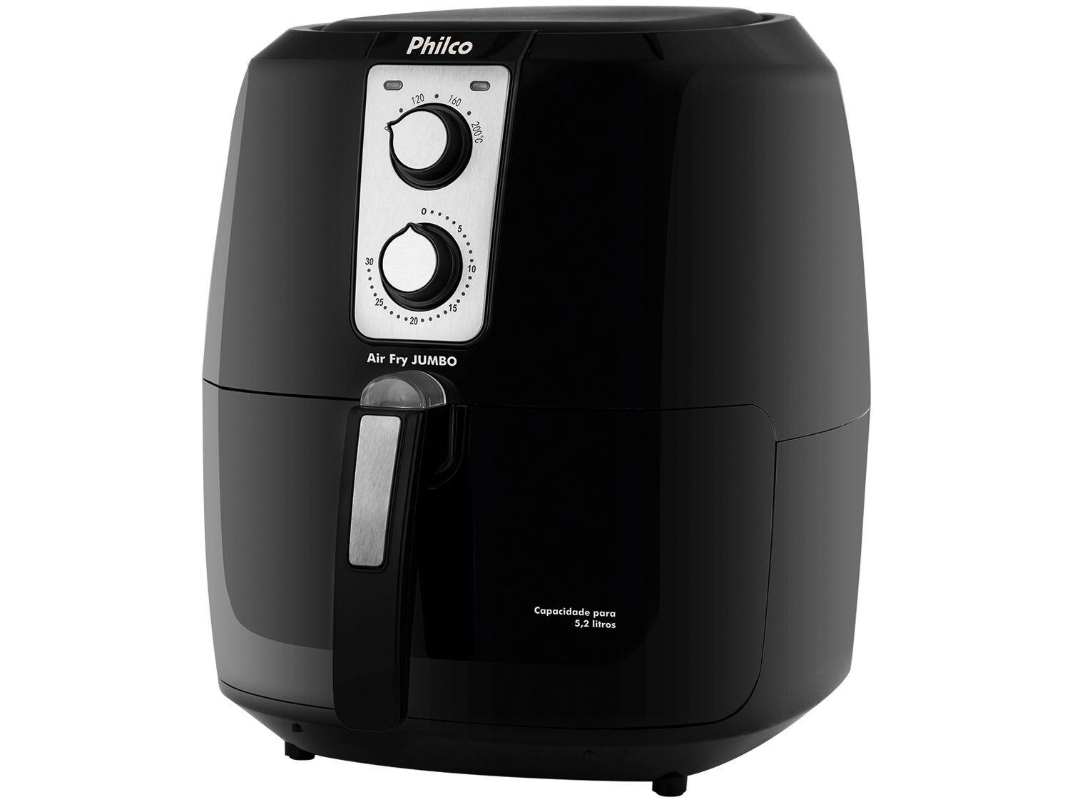 Fritadeira Elétrica Sem Óleo/Air Fryer Philco Air Fry Jumbo Preta e