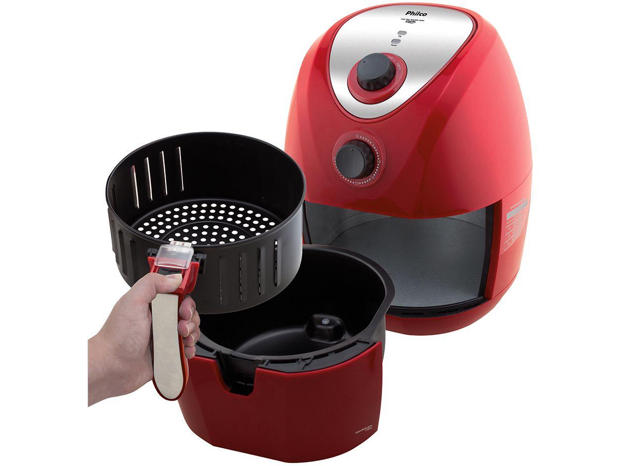 Fritadeira Elétrica Sem Óleo/Air Fryer Philco Air Fry Saúde Vermelha