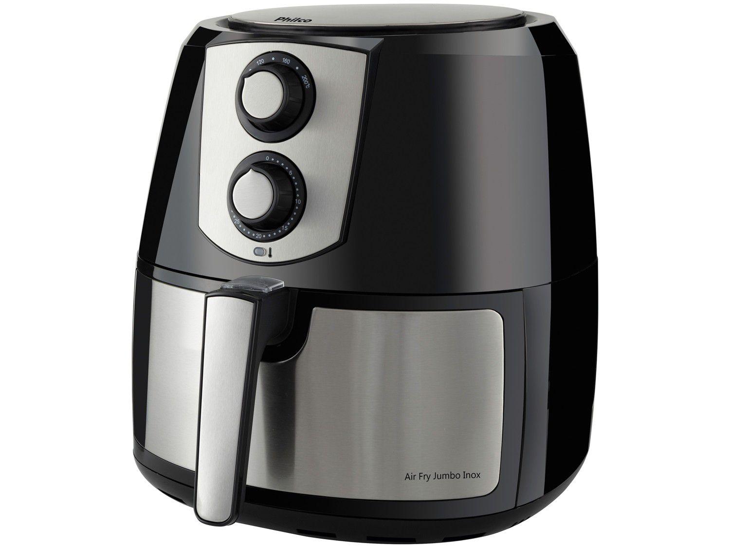 Fritadeira Elétrica sem Óleo/Air Fryer Philco Fry Jumbo Inox Preto 7