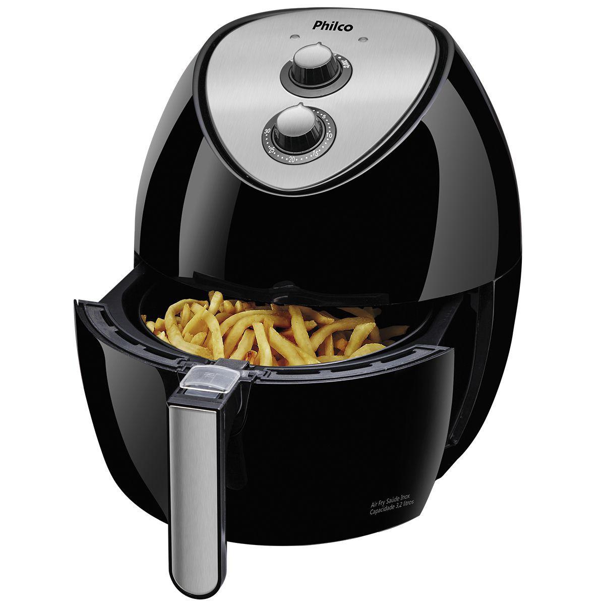Fritadeira Philco Air Fry Saúde Inox 3,2L Fritadeira sem Óleo / Air
