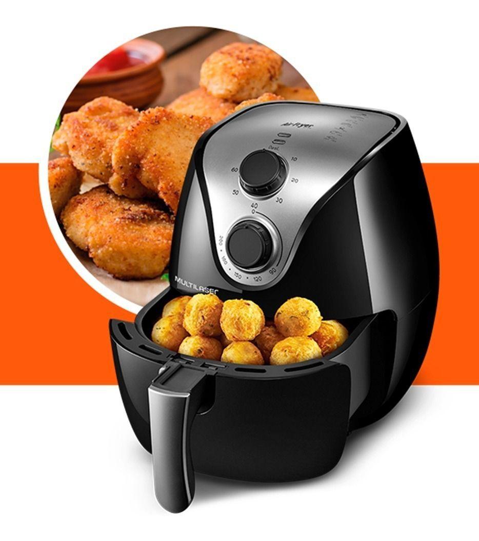 Fritadeira Sem Óleo Air Fryer 1.500w 4L Com Grade Multilaser