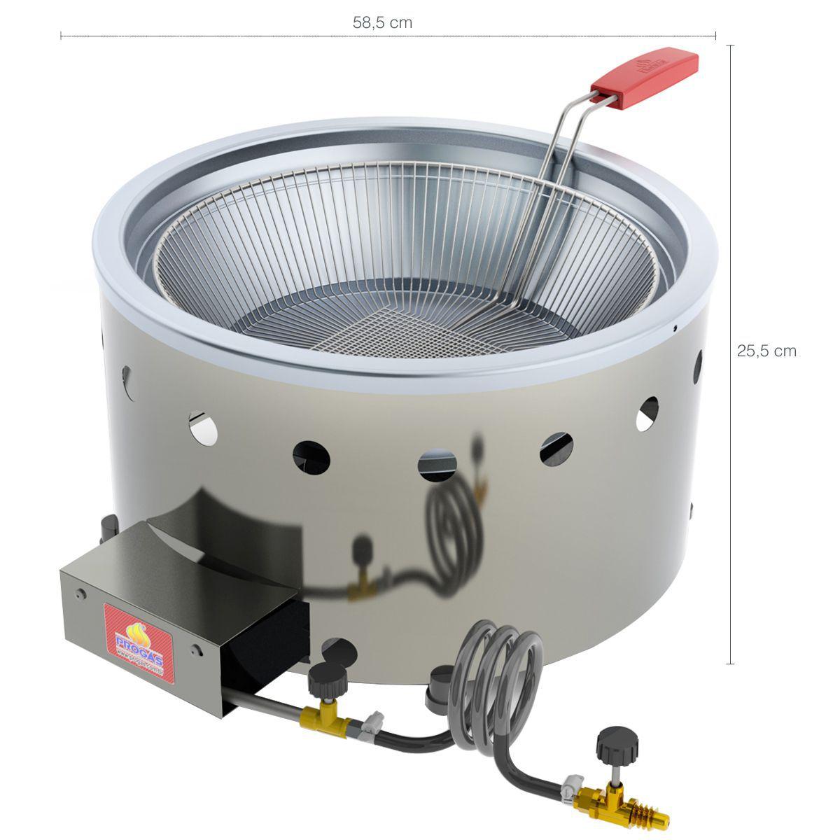 Fritadeira Tacho para Salgados Pastel 7 L Aço Inox a Gás - Progás ...