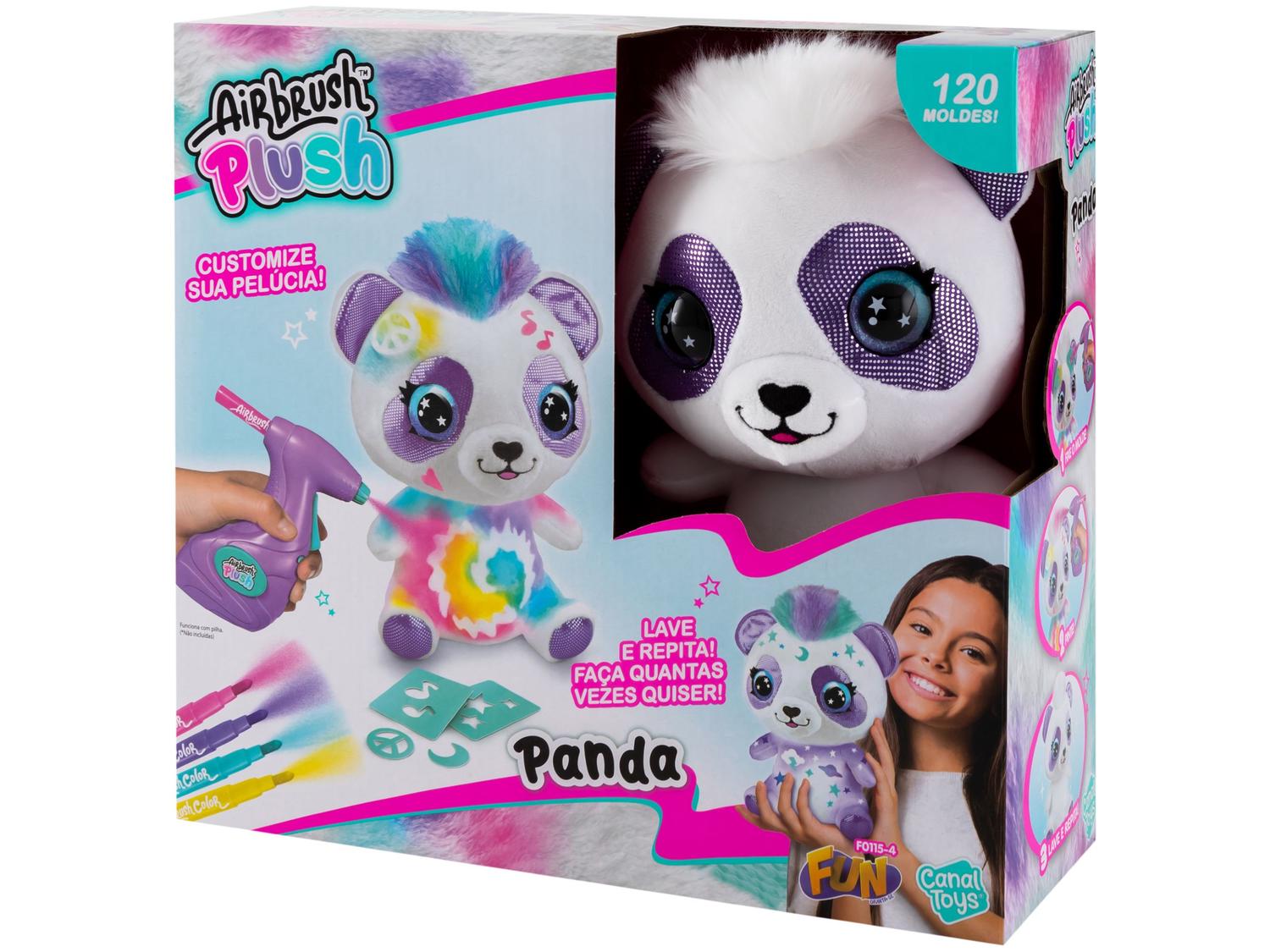 Fun Pelúcia Panda Puppy para Pintar Airbrush