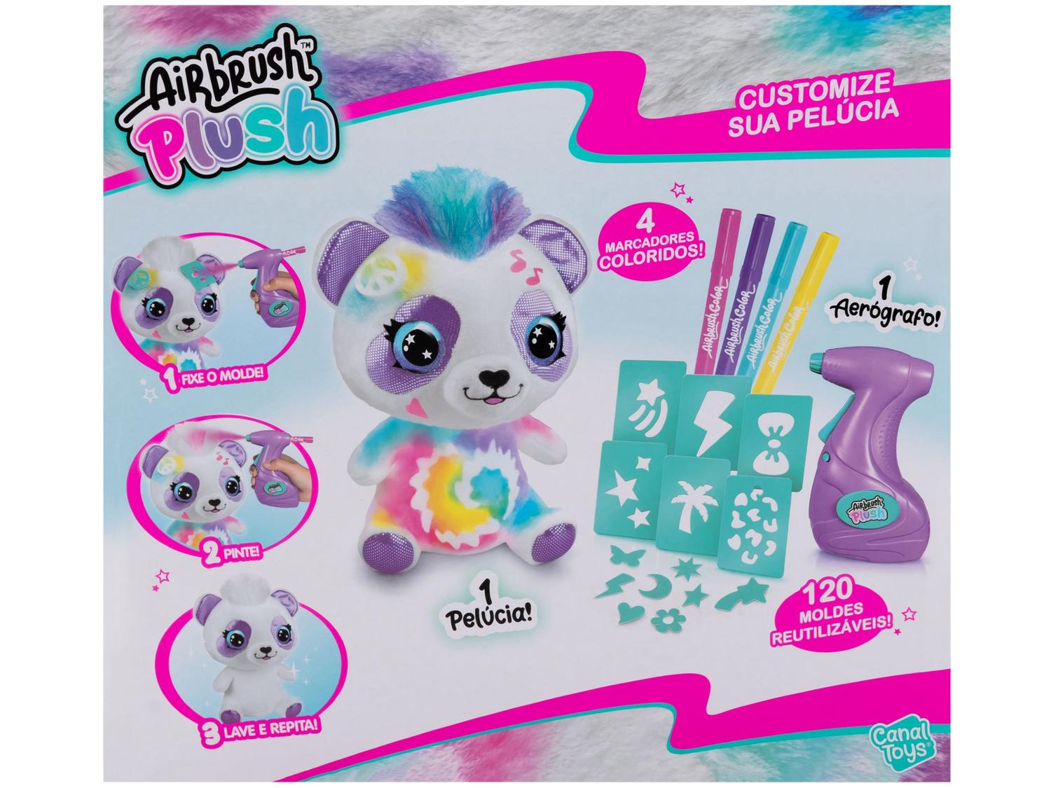Fun Pelúcia Panda Puppy para Pintar Airbrush