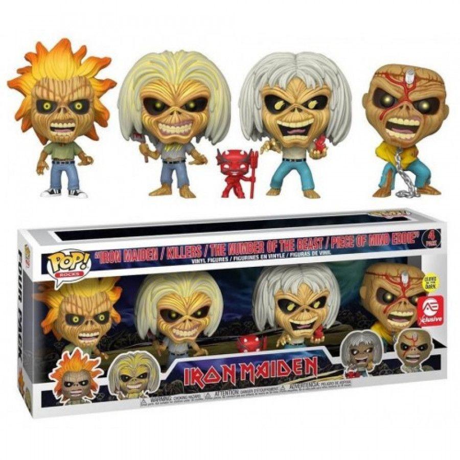 Funko Pop Iron Maiden - 4-Pack Glow in 