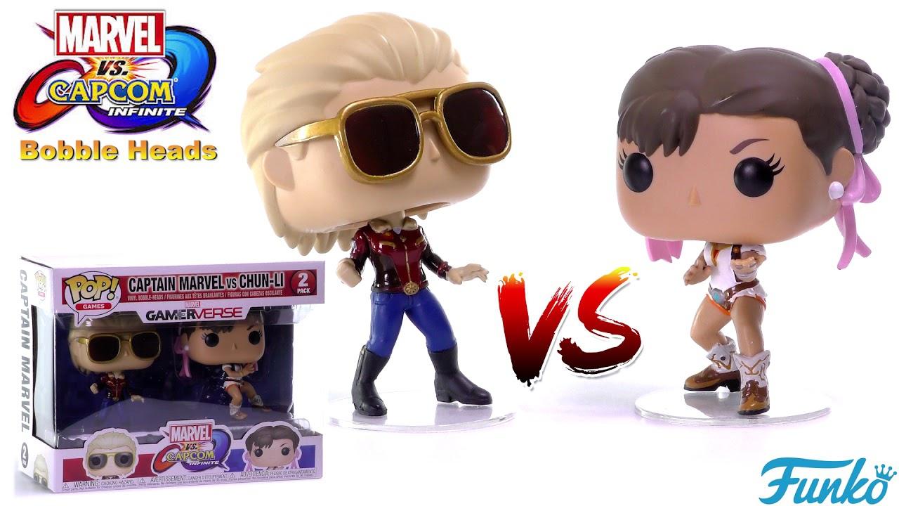 Funko POP Marvel Capcom Captain Marvel vs Chun-Li 2-pack Figure